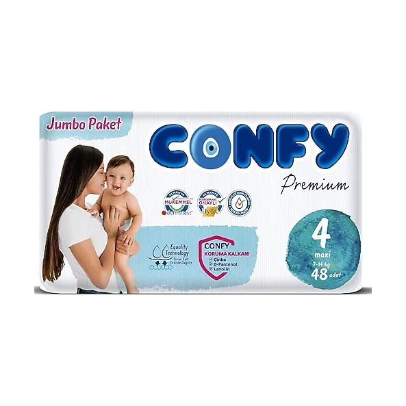 Confy Premium Bebek Bezi Maxi 4 No 48 Adet