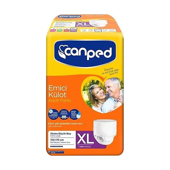 Canped Külotlu Hasta Bezi XL 7'li 7 Adet