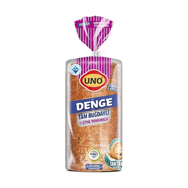 Uno Tam Buğdaylı & Chia Tohumlu Ekmek 400 Gr