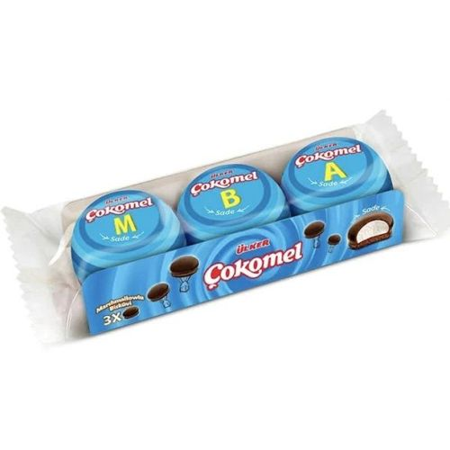 Ülker Çokomel Sade Marshmallowlu Bisküvi 3 Adet