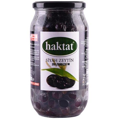 Haktat Jumbo Siyah Zeytin 261-290 Kalibre 600 Gr