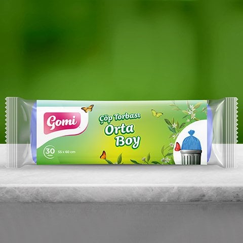 Gomi Pristino Orta Boy Çöp Torbası 55x60 Cm 30 Adet