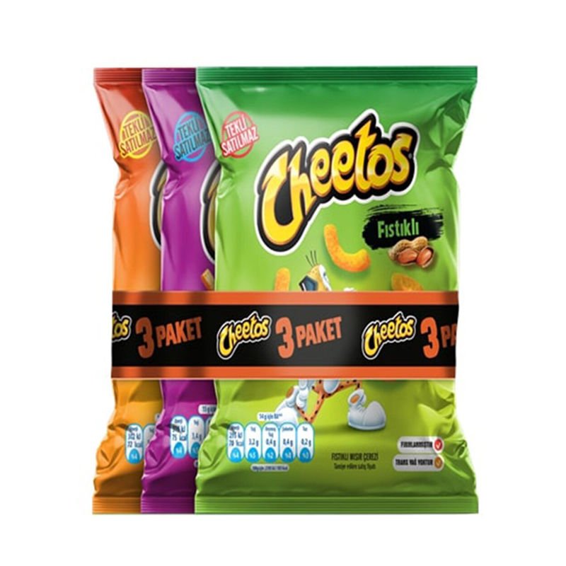 Cheetos 3'lü Set Mısır Cipsi 180 Gr
