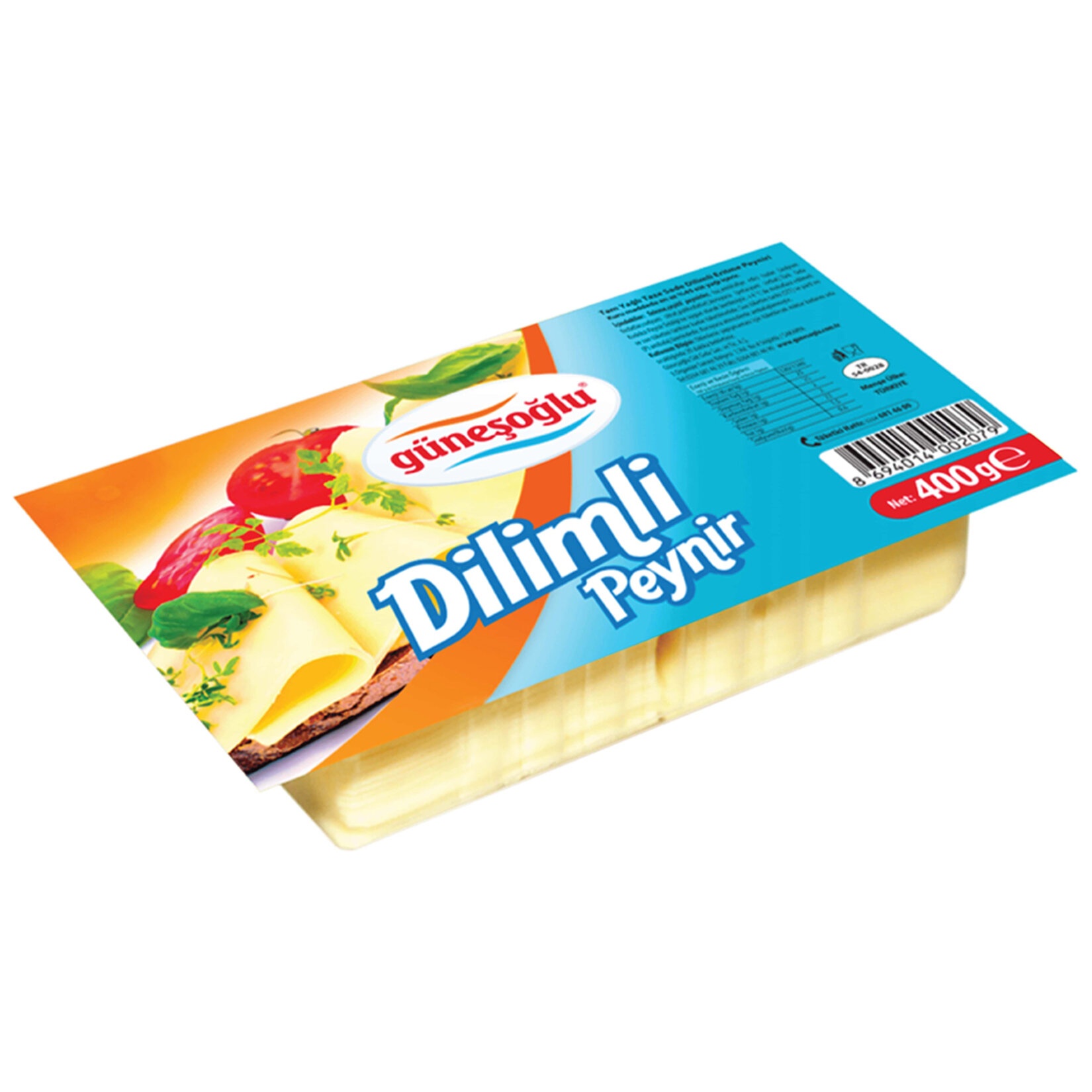 Güneşoğlu Tam Yağlı Dilimli Eritme Peyniri 400 Gr