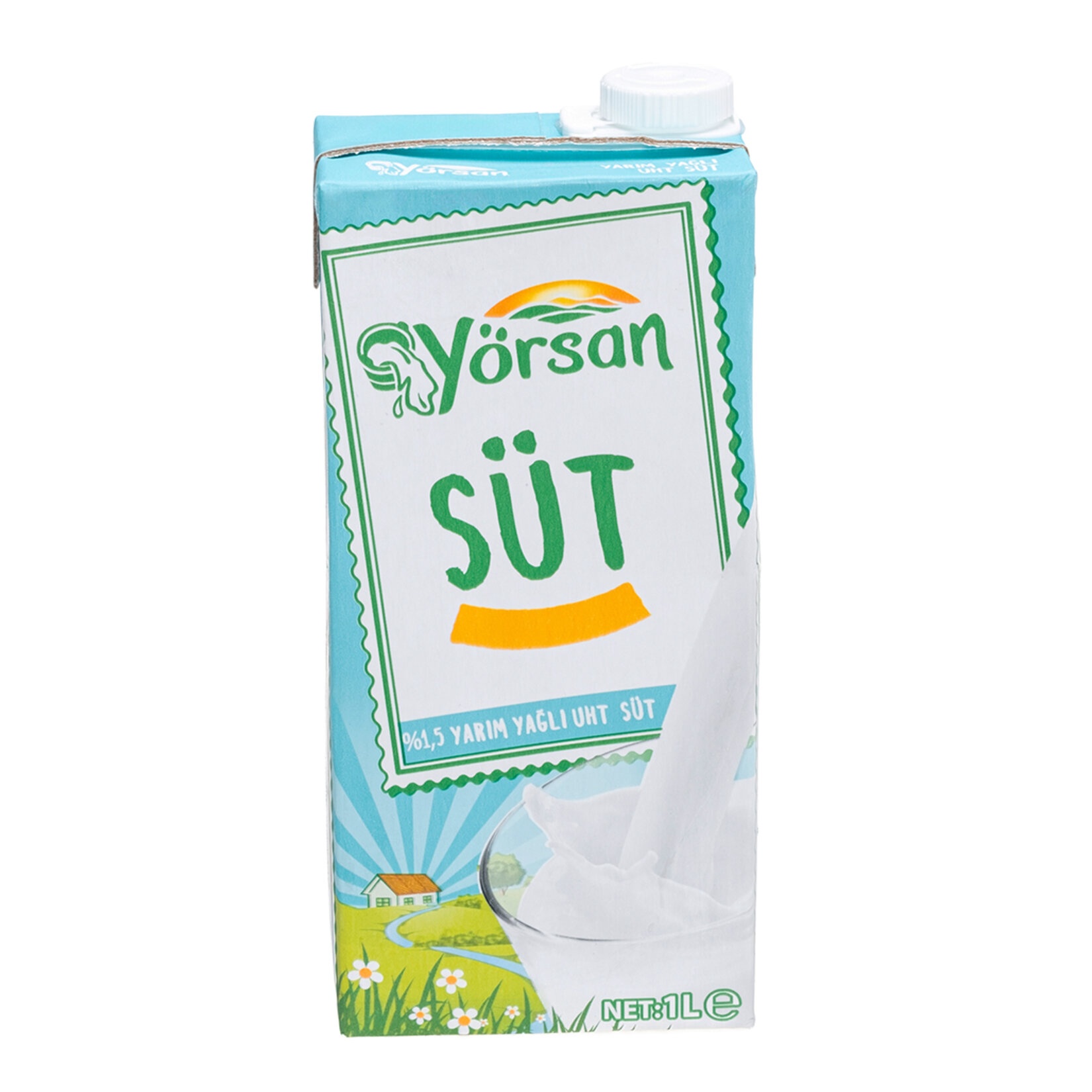 Yörsan Yarım Yağlı UHT Süt 1 Lt