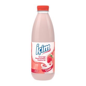 İçim Çilekli Pastörize Süt 1 Lt
