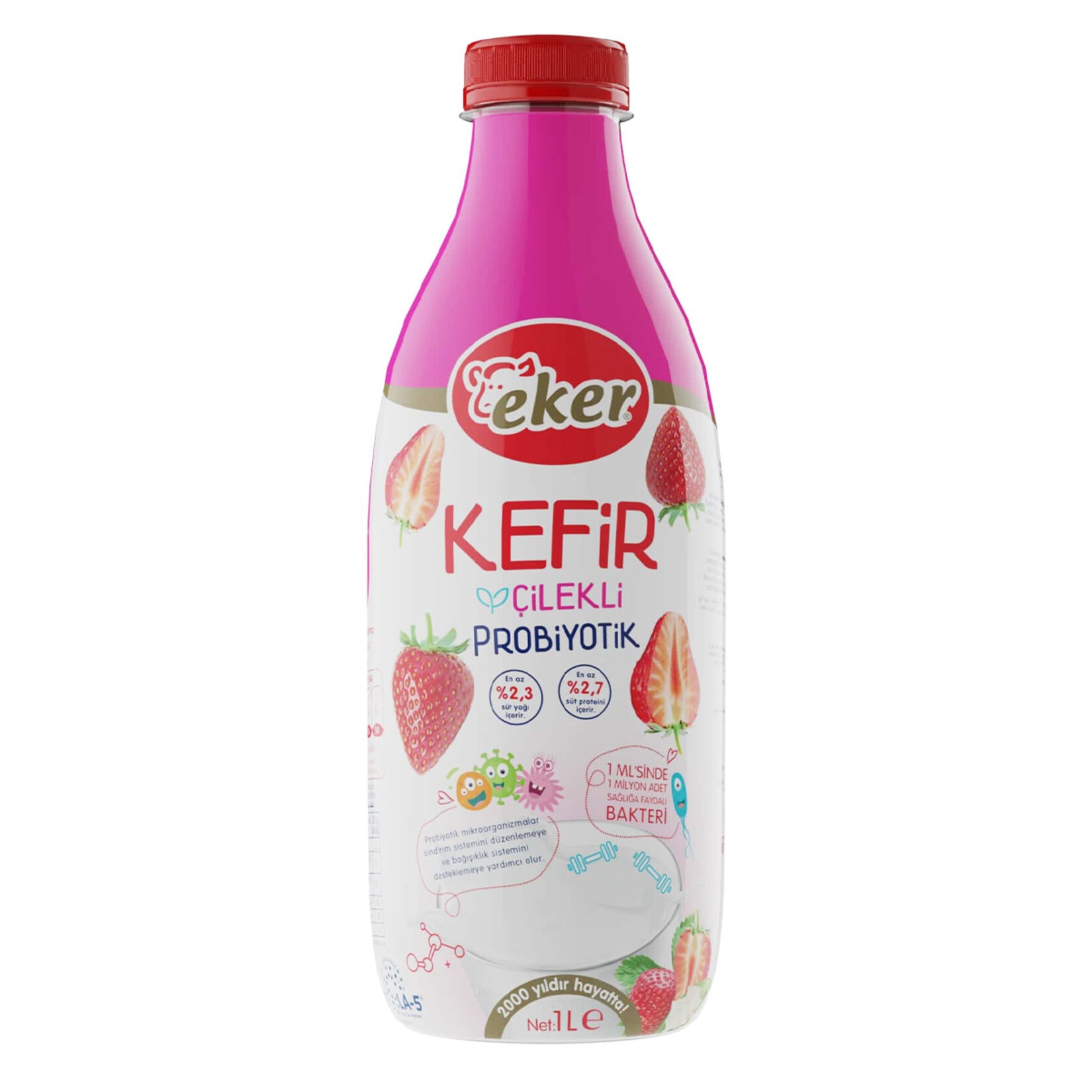 Eker Çilekli Kefir 1 Lt