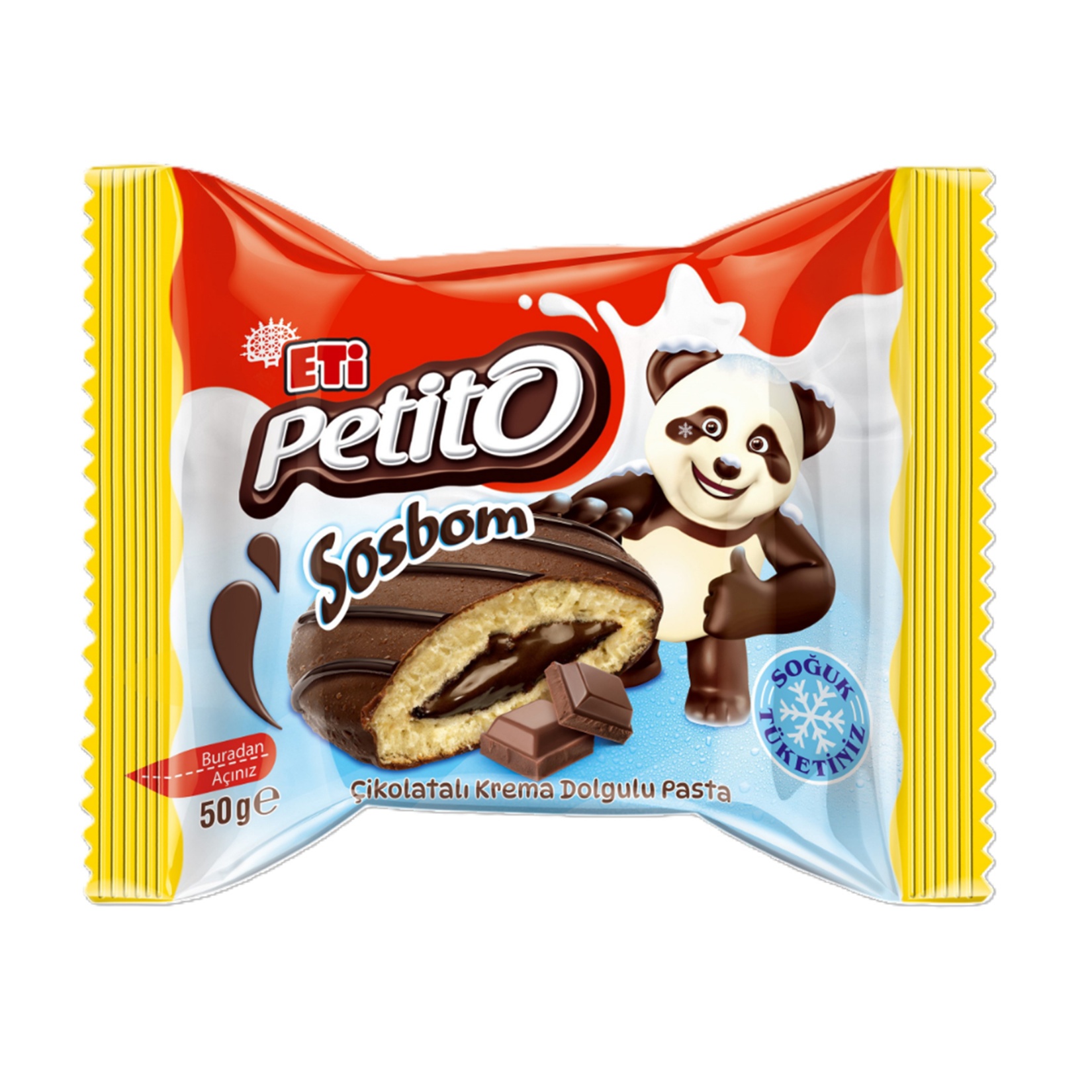 Eti Petito Sosbom Çikolata Dolgulu Kek 50 Gr