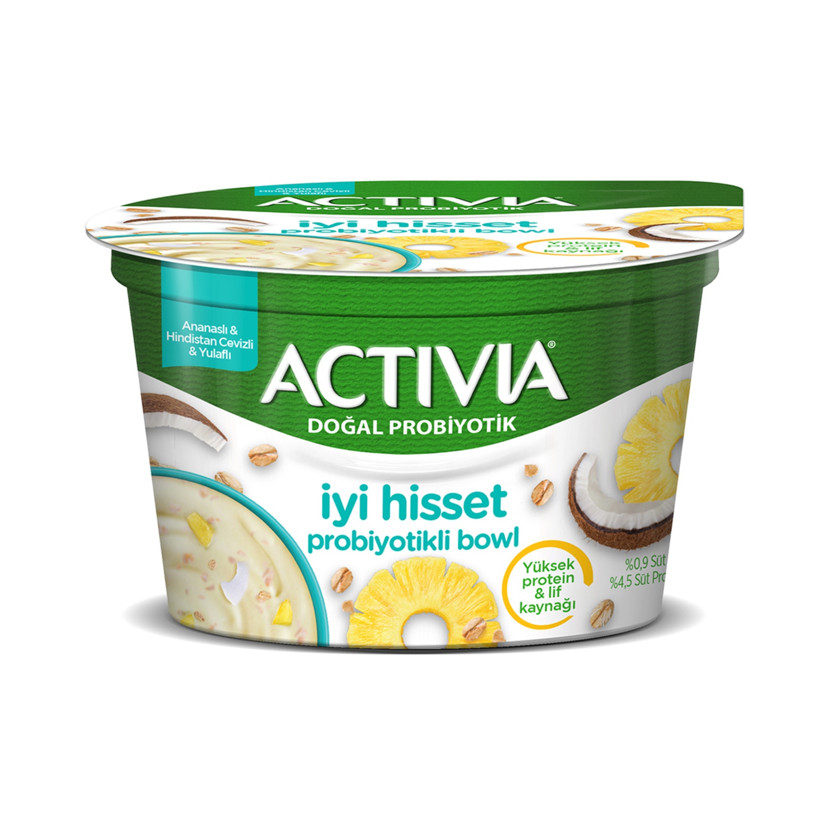 Activia İyi Hisset Probiyotik Bowl Ananas Yulaflı Hindistan Cevizli 150 Gr