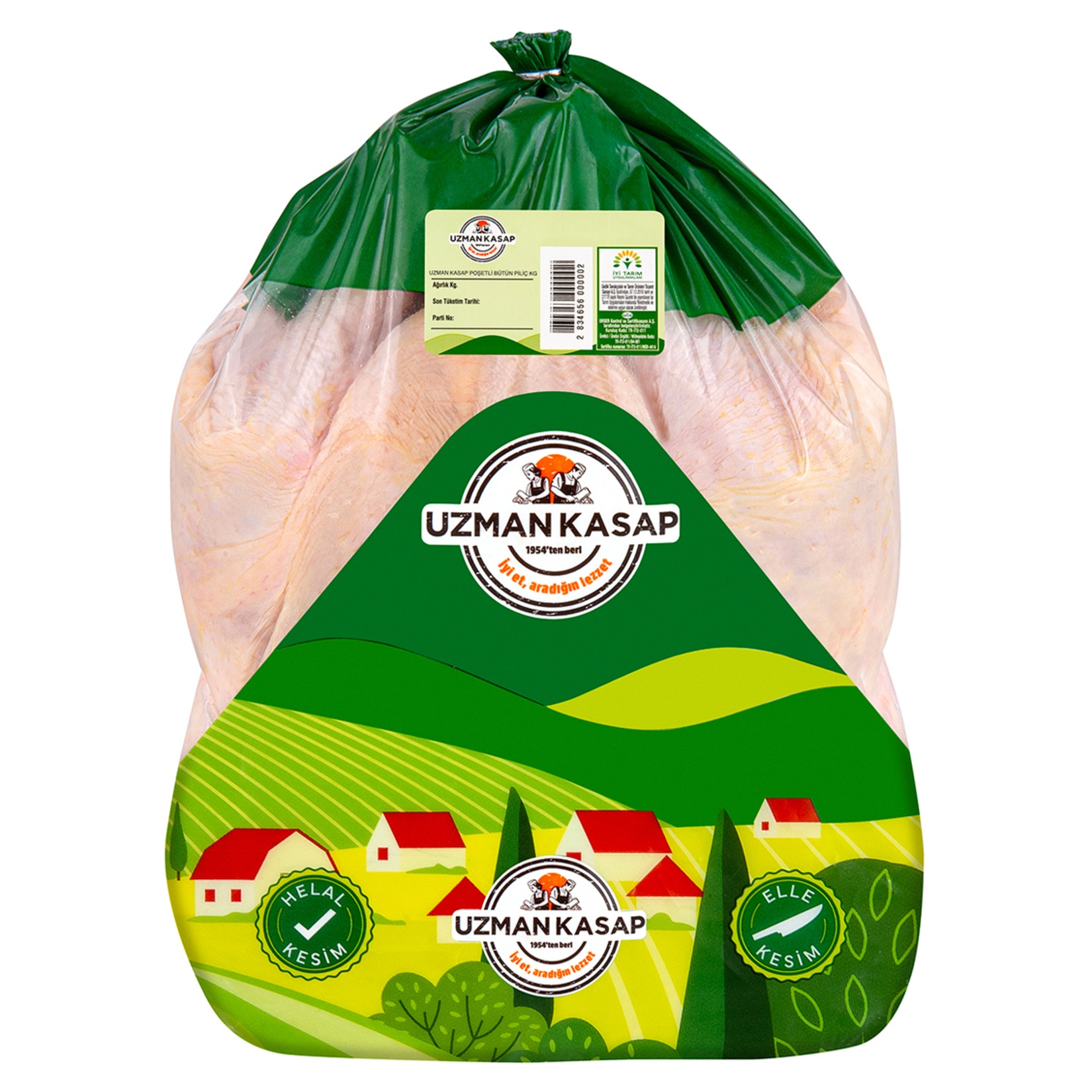 Uzman Kasap Poşetli Bütün Piliç 1 Kg