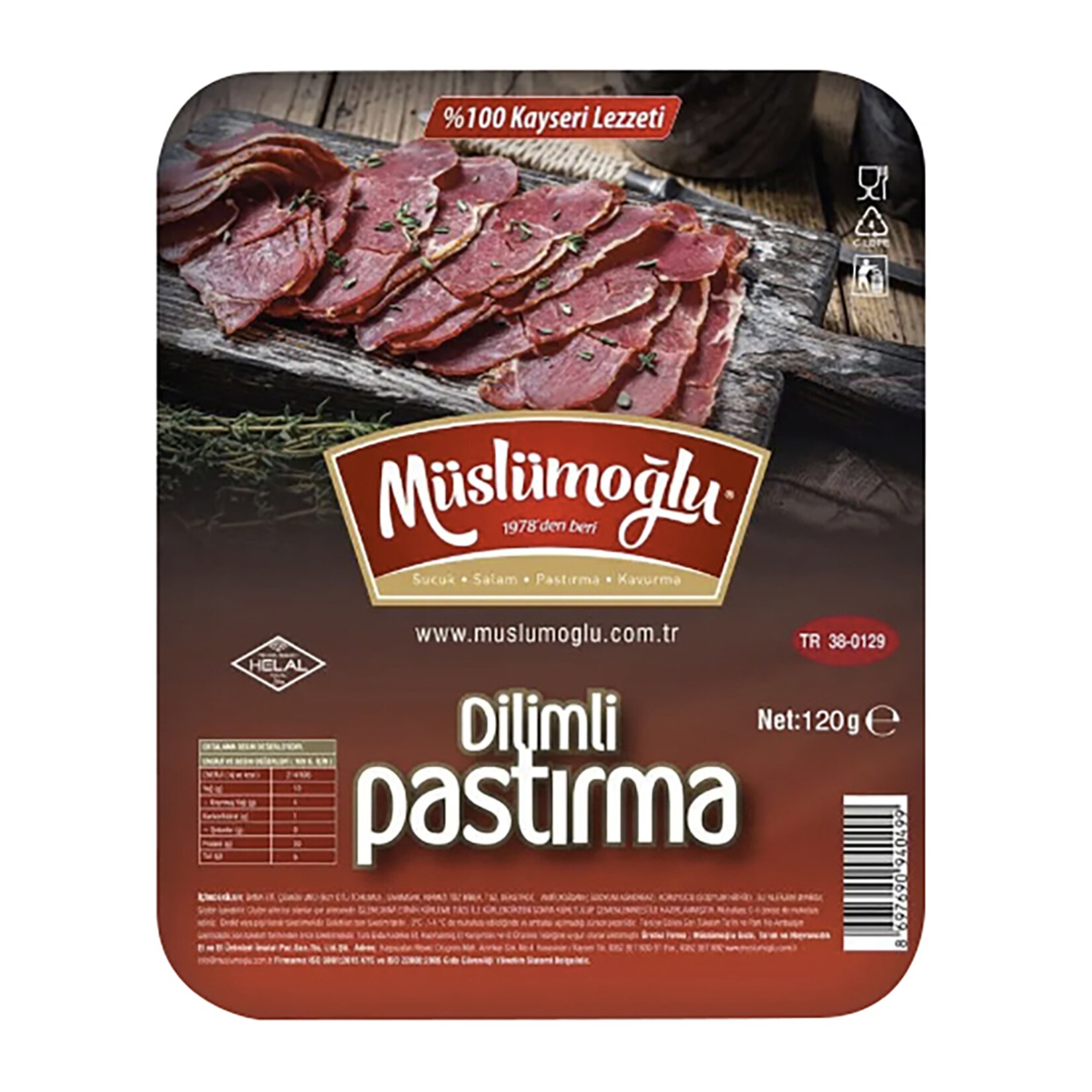 Müslümoğlu Dilimli Pastırma 120 Gr