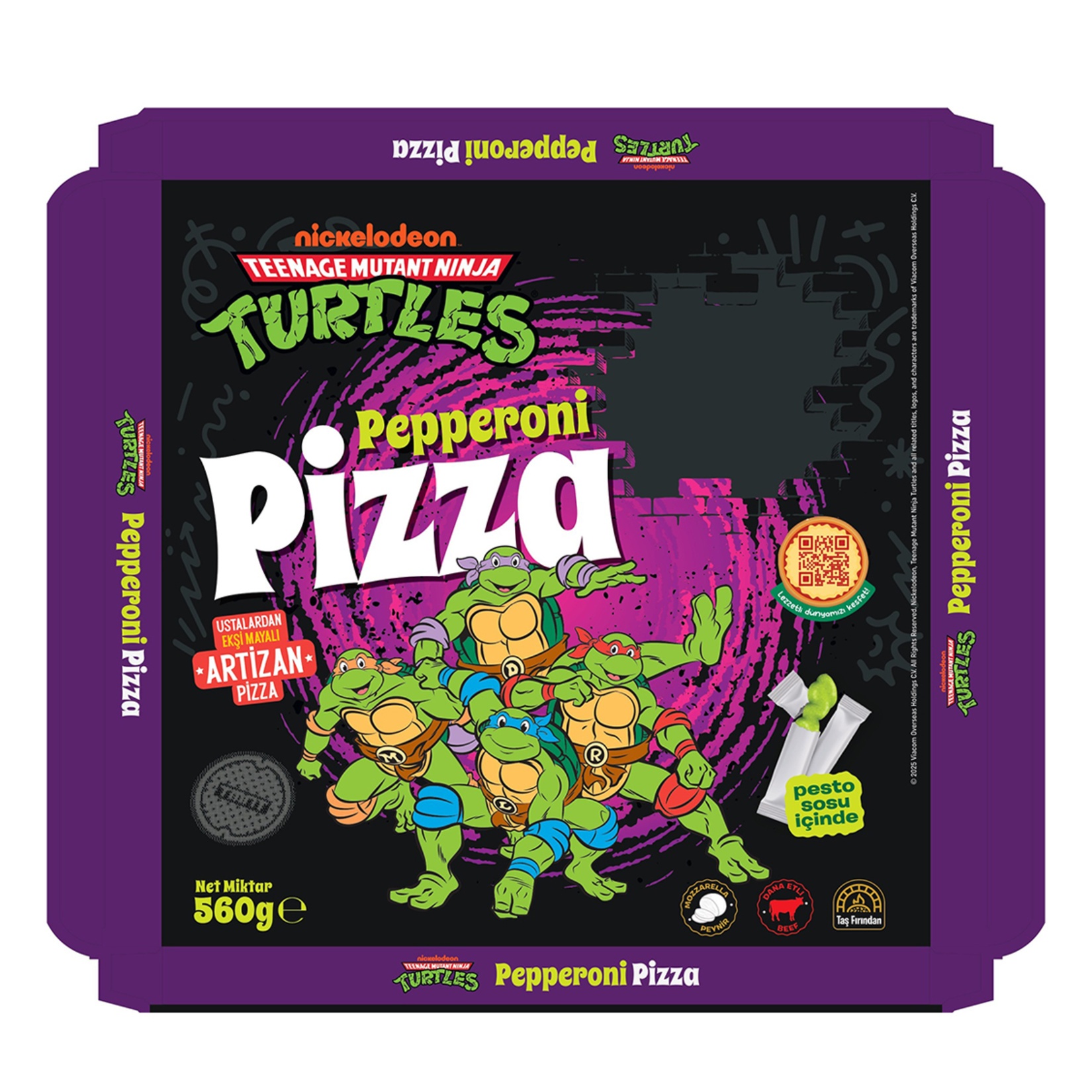 Nickelodeon Ninja Turtles Pepperoni Pizza 560 Gr