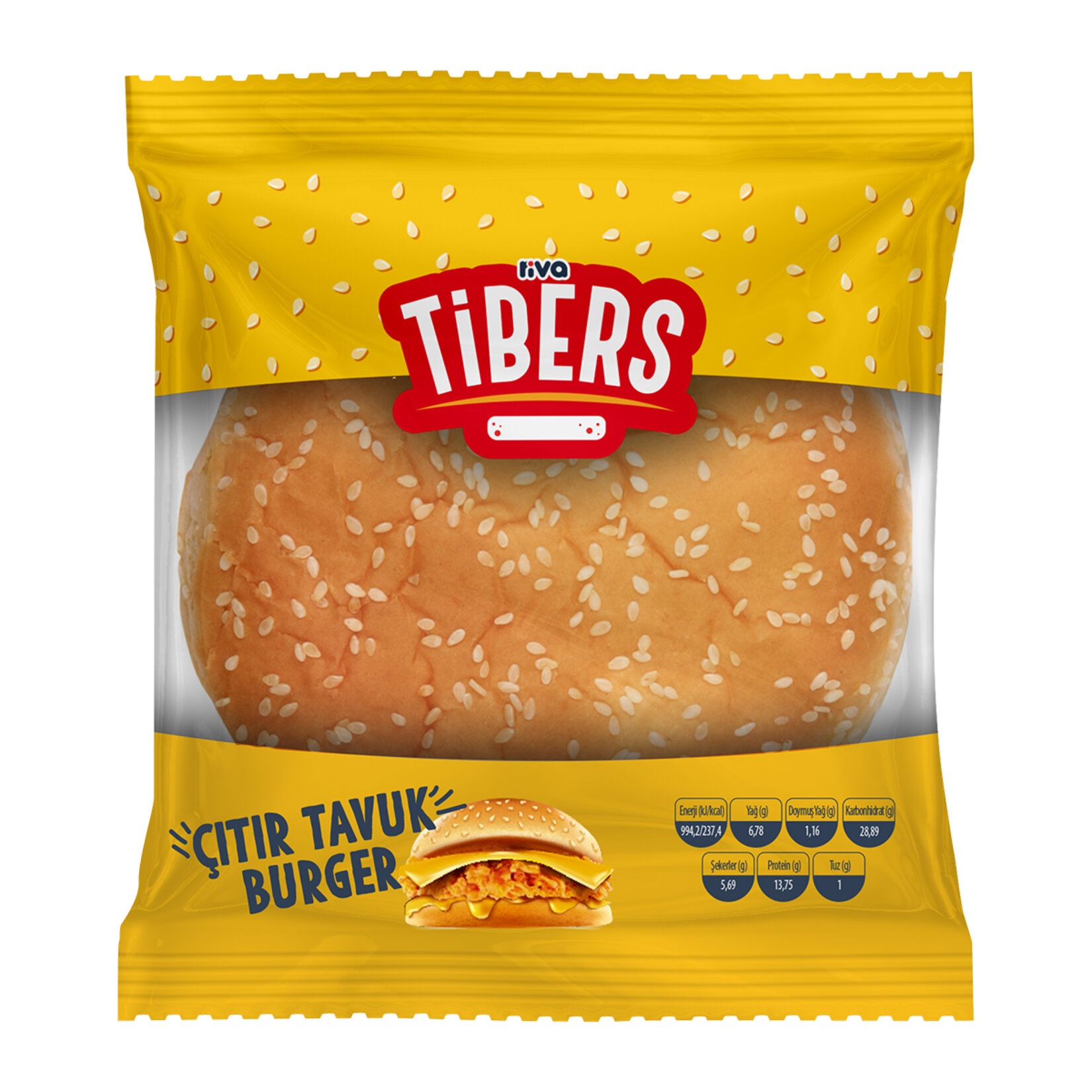 Tibers Çıtır Tavuk Burger 180 Gr