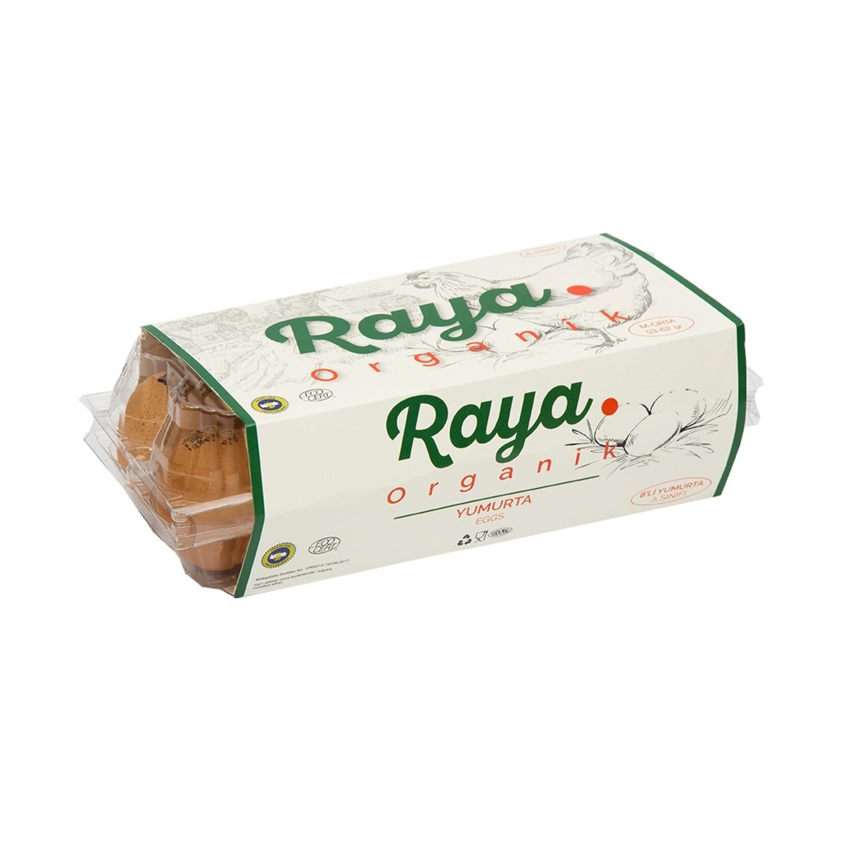 Raya Organik Yumurta 53-62 Gr 8 Adet