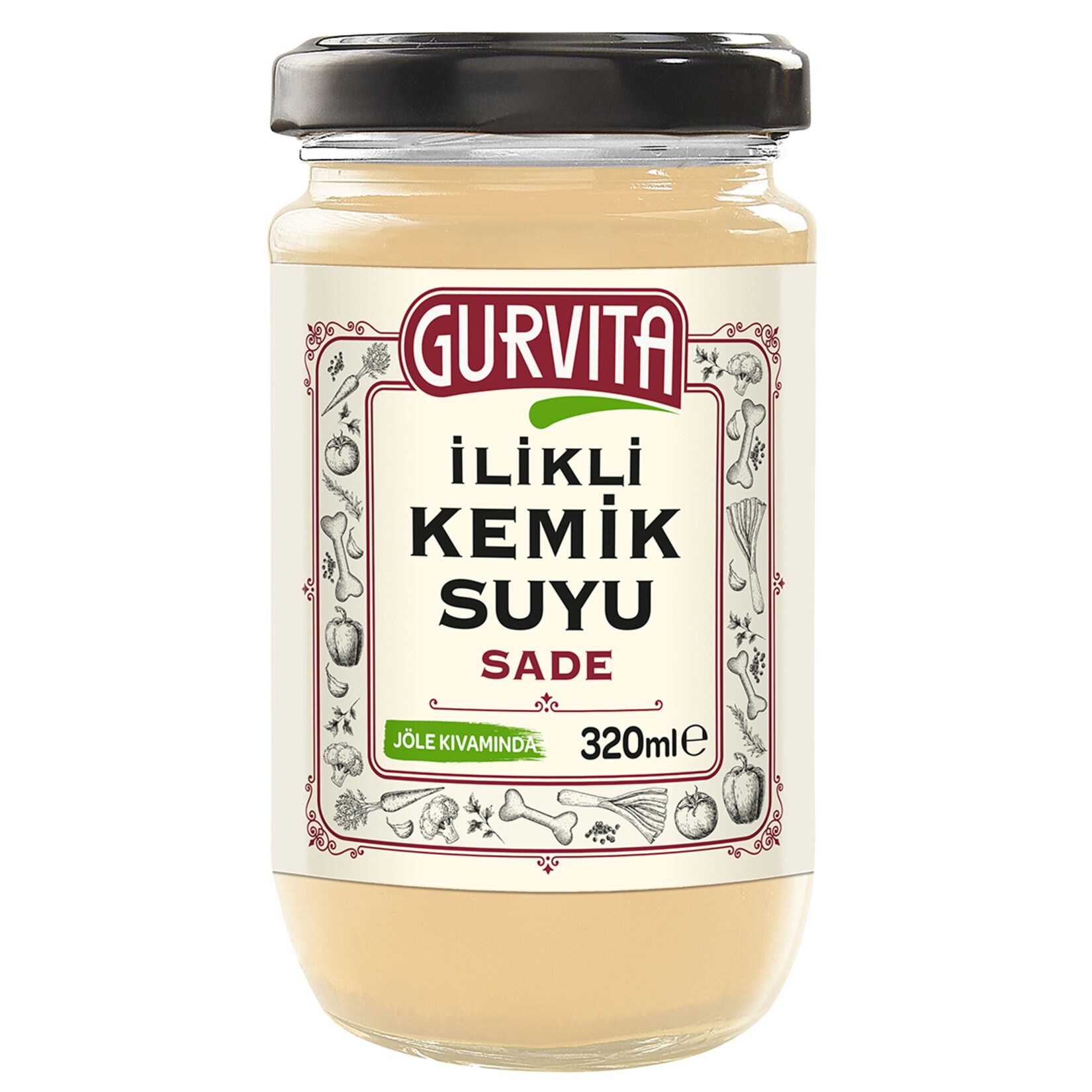 Gurvita Sade İlikli Kemik Suyu 320 Ml