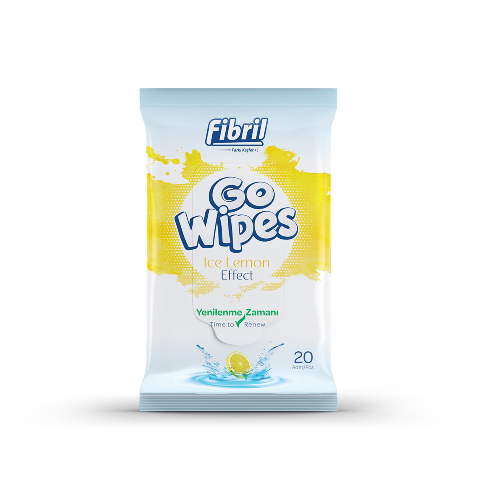 Fibril Go Wipes Limon Ferahlığı Islak Mendil 20 Adet