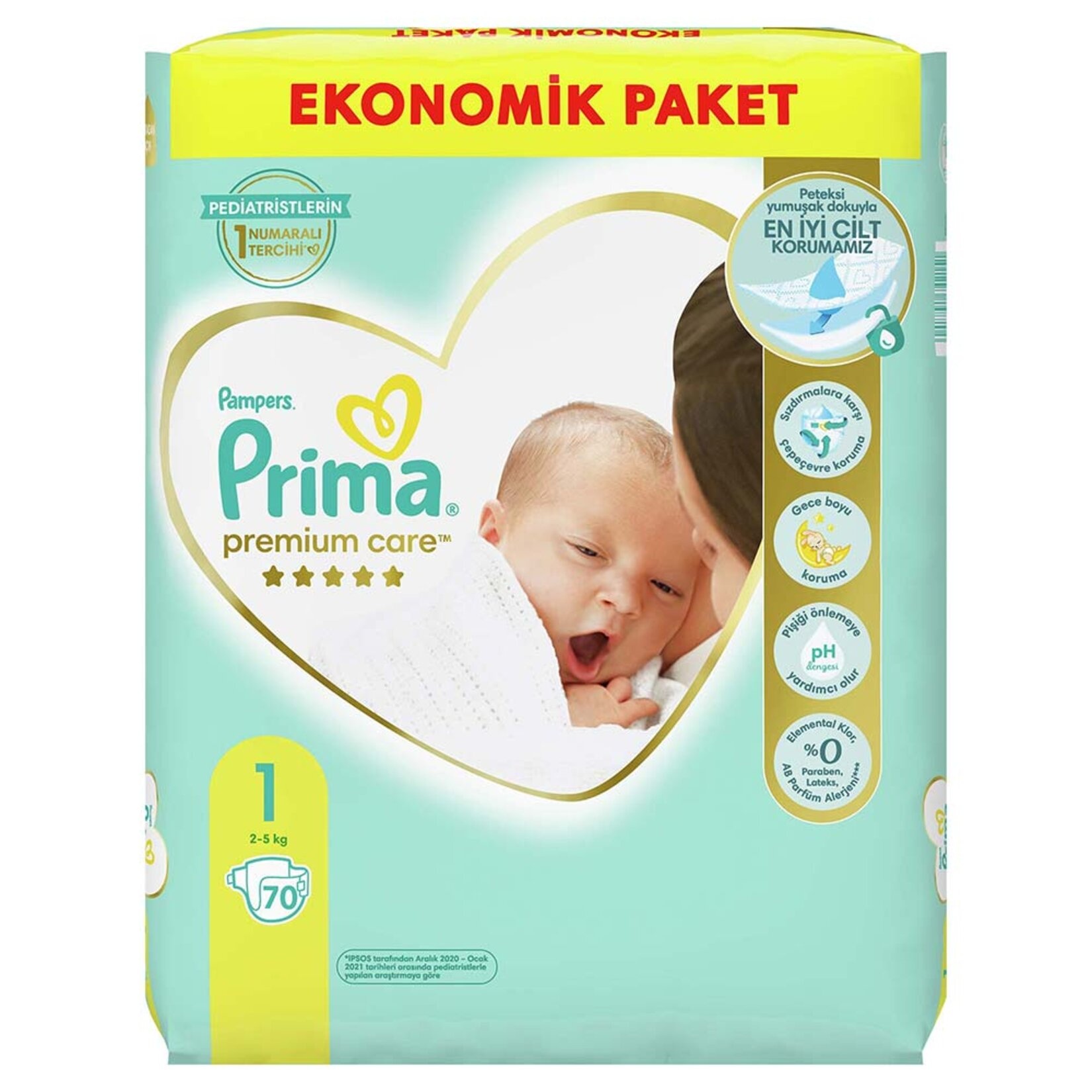 Prima Premium Care Eko Yenidoğan 2-5 Kg 70 Adet