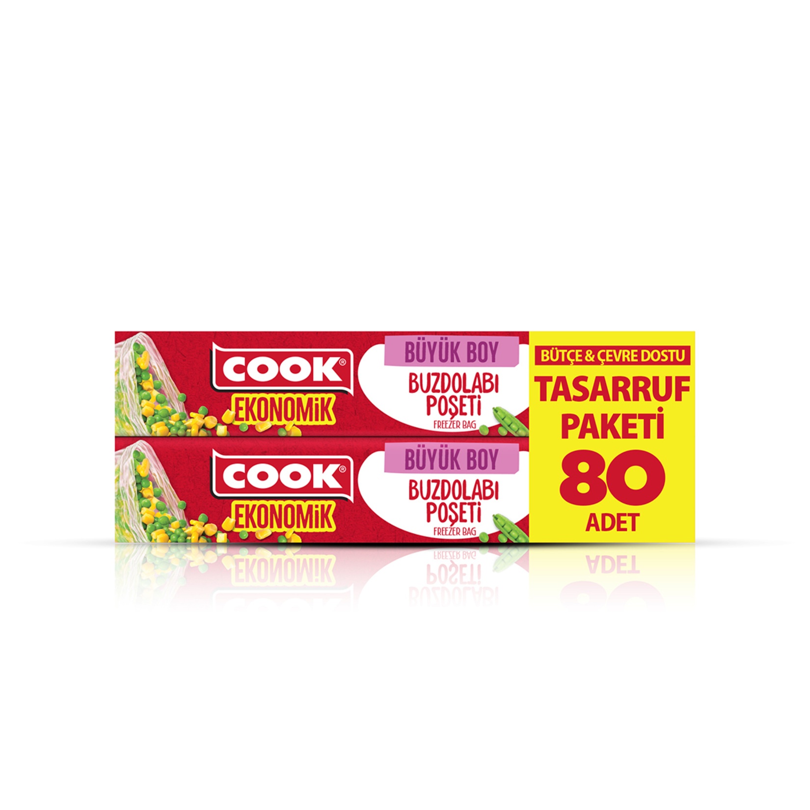 Cook Eko Büyük Boy Buzdolabı Poşeti 80 Adet