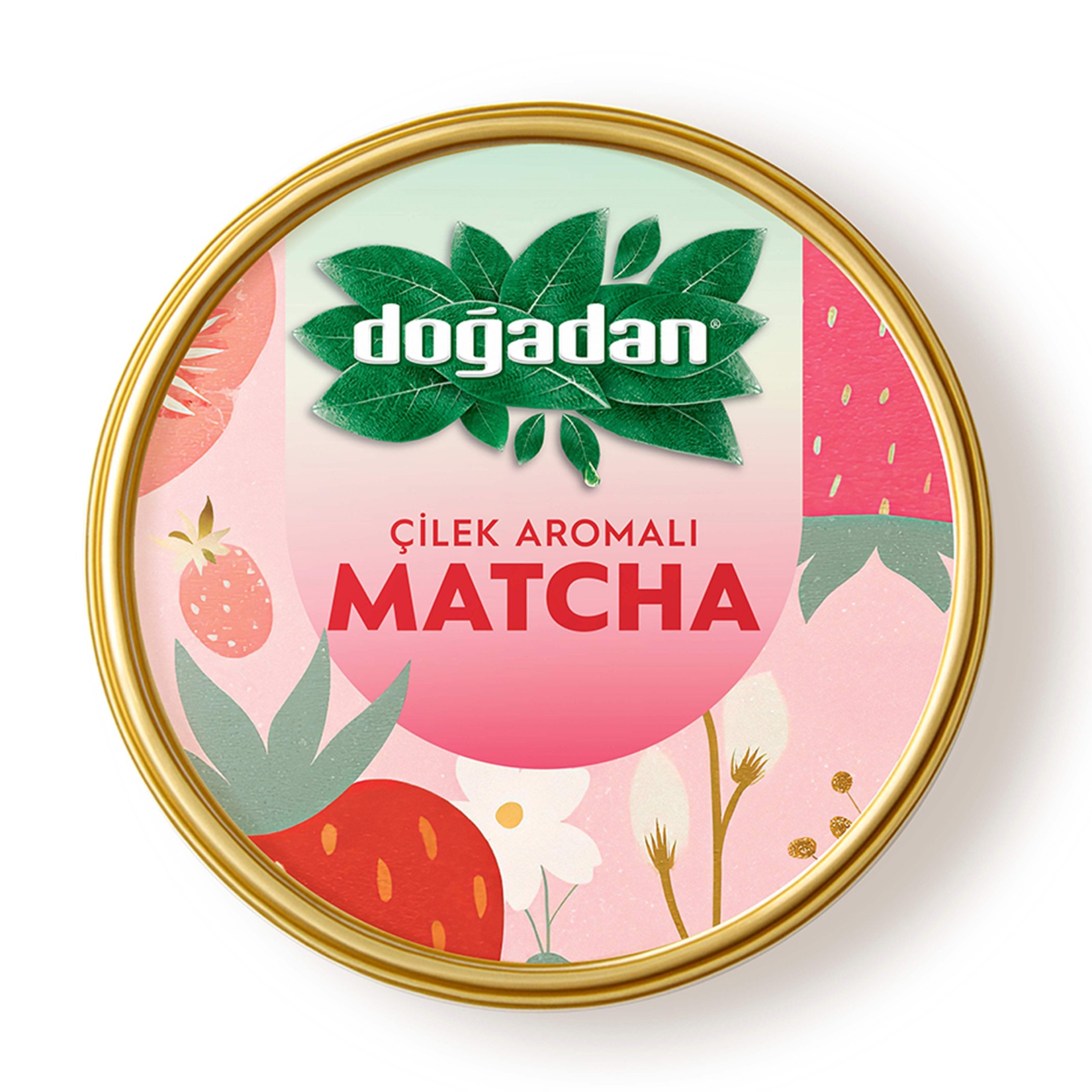 Doğadan Çilek Aromalı Matcha Yeşil Çay Tozu 25 Gr