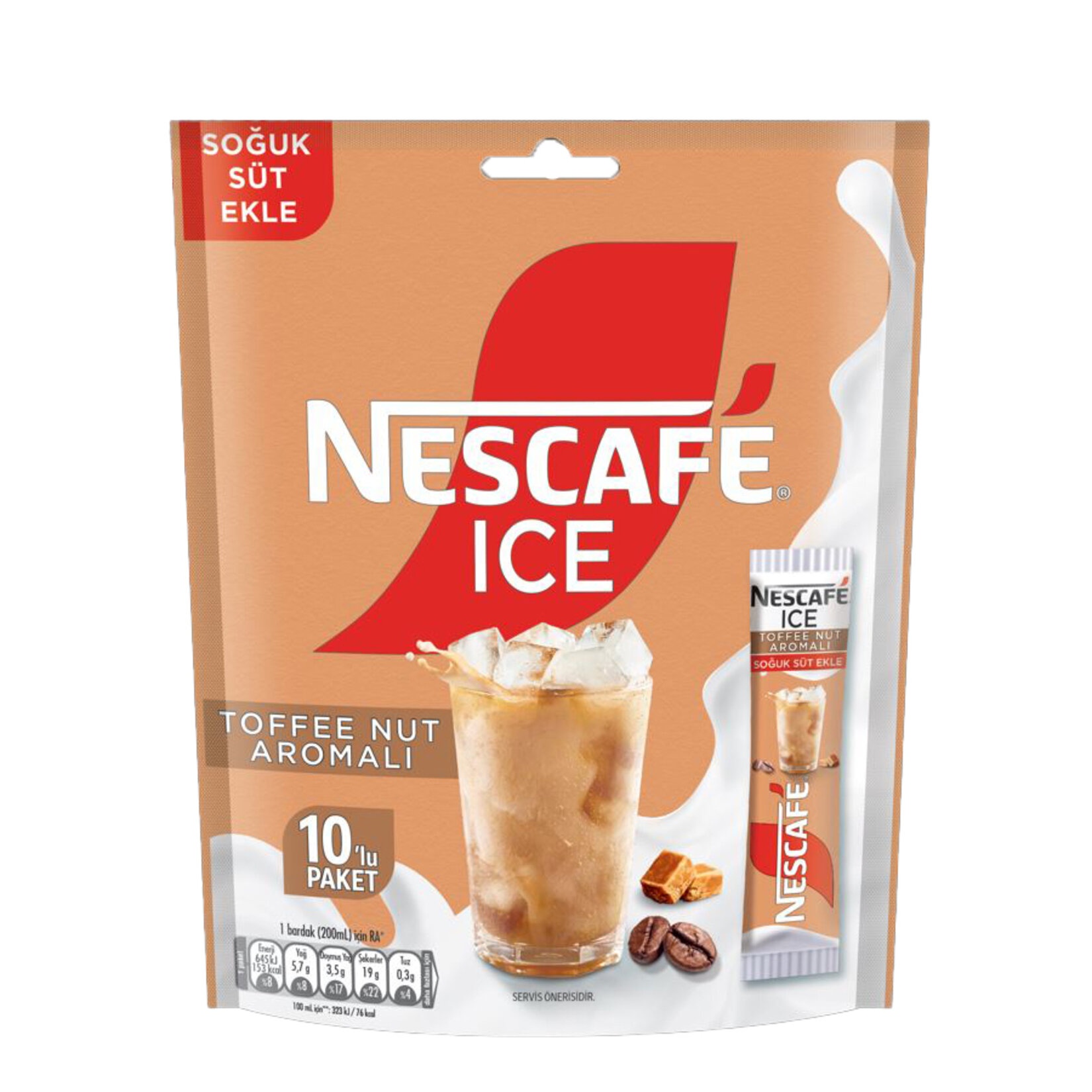 Nescafé Ice Toffee Nut Aromalı Paket 10'lu 105 Gr