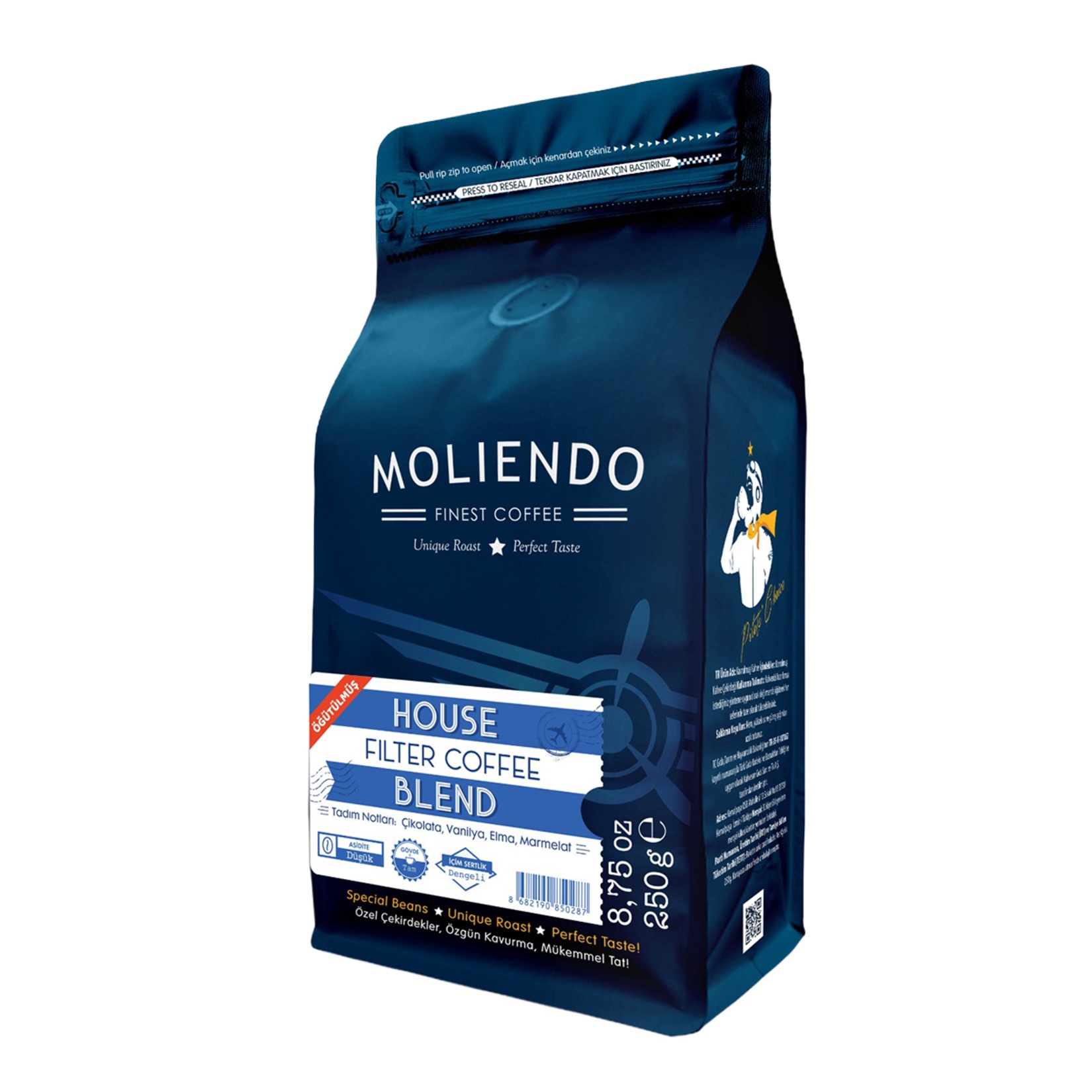 Moliendo House Blend Filtre Kahve Öğütülmüş 250 Gr