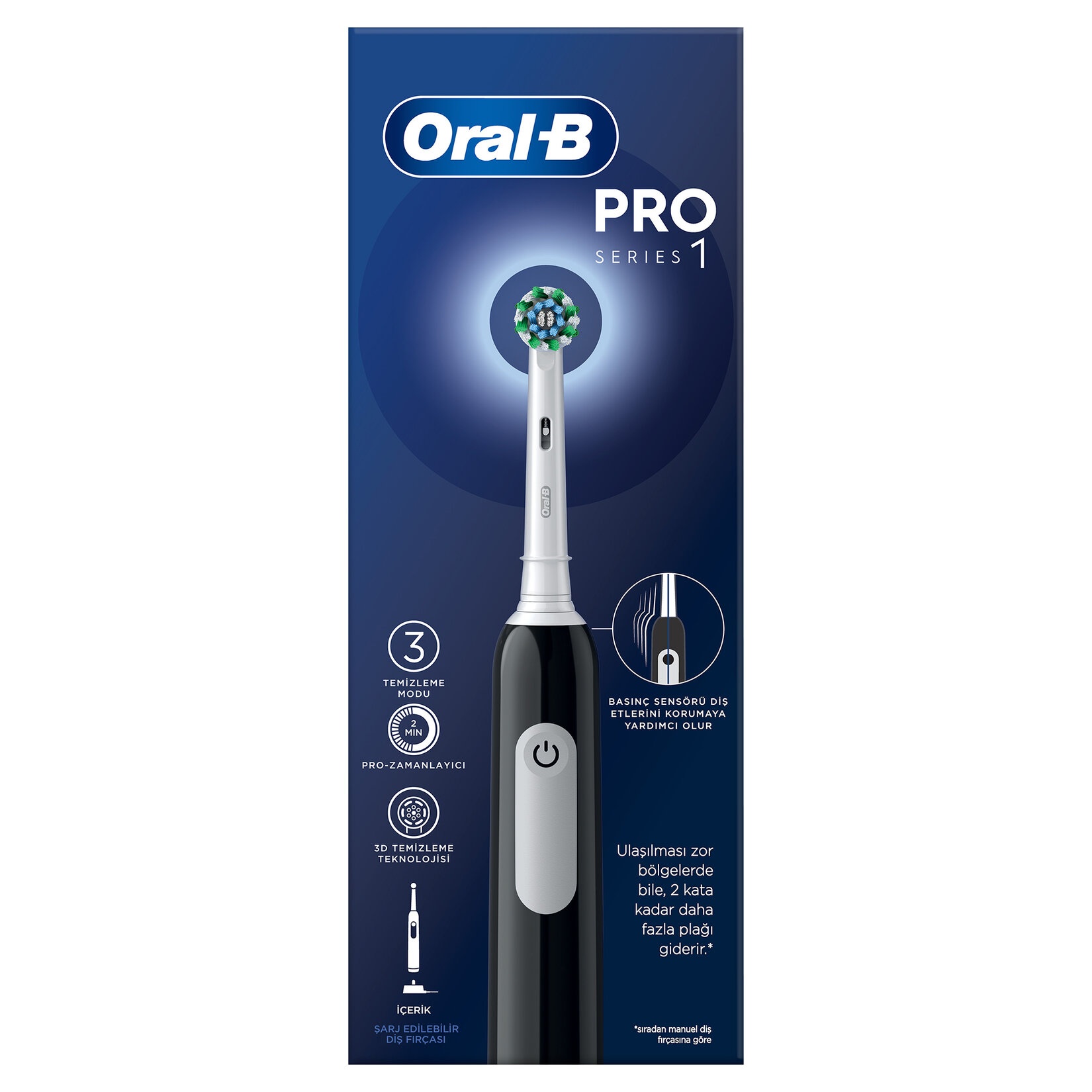 Oral-B Pro1 Siyah Şarjlı Diş Fırçası 1 Adet