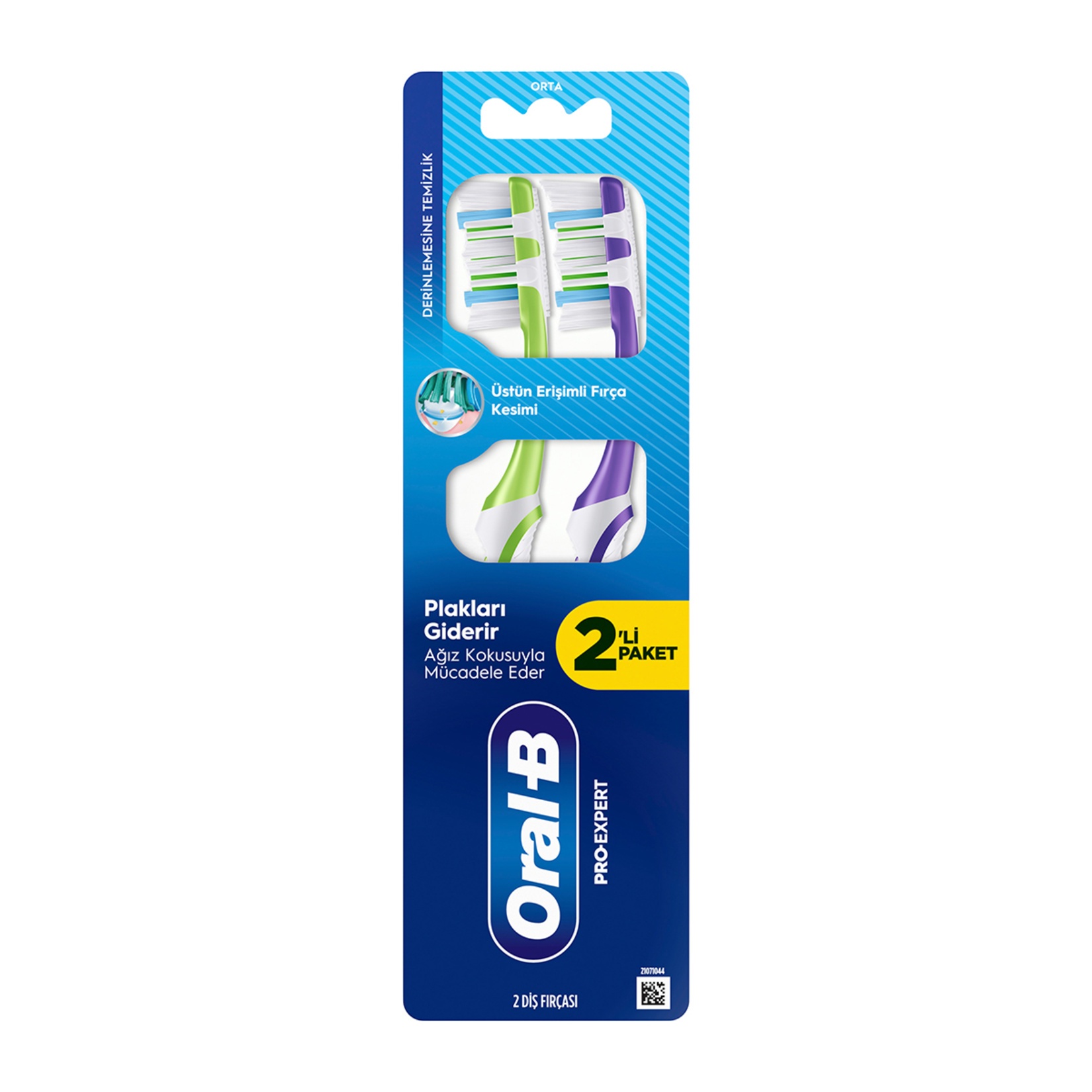 Oral-B Pro-Expert Derinlemesine Temizleme Orta Diş Fırçası 2 Adet