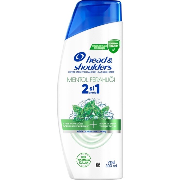 Head & Shoulders Mentol Ferahlığı 2'si 1 Arada Şampuan 300 Ml