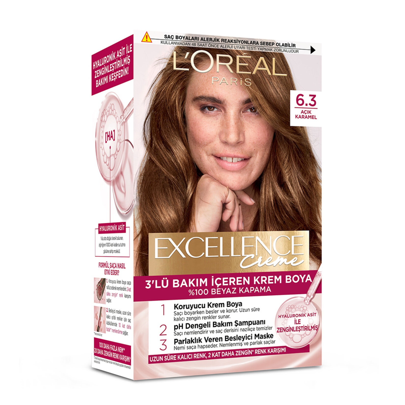 Excellence Creme 6.3 Açık Karamel Saç Boyası 1 Adet