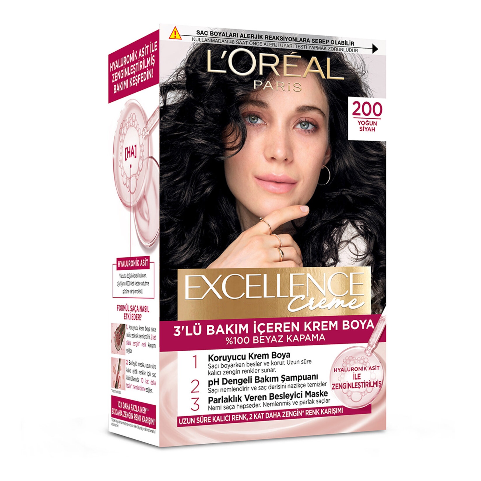 Excellence Creme 200 Yoğun Siyah Saç Boyası 1 Adet