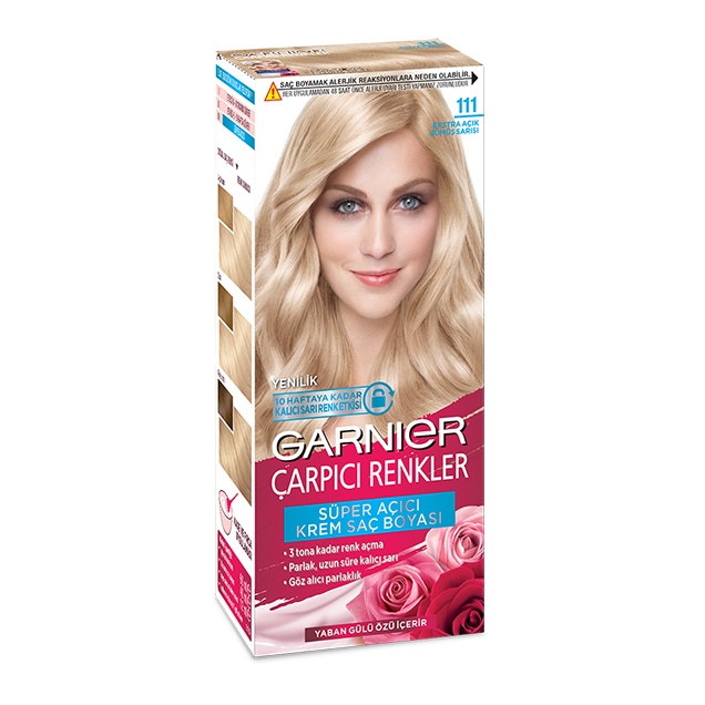 Garnier Çarpıcı Renkler 111 Ekstra Açık Gümüş Sarı Saç Boyası 110 Ml