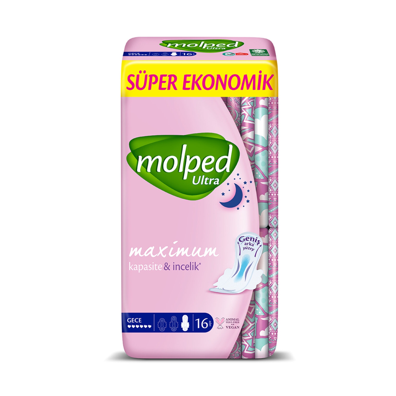 Molped Ultra Gece Hijyenik Ped 16 Adet
