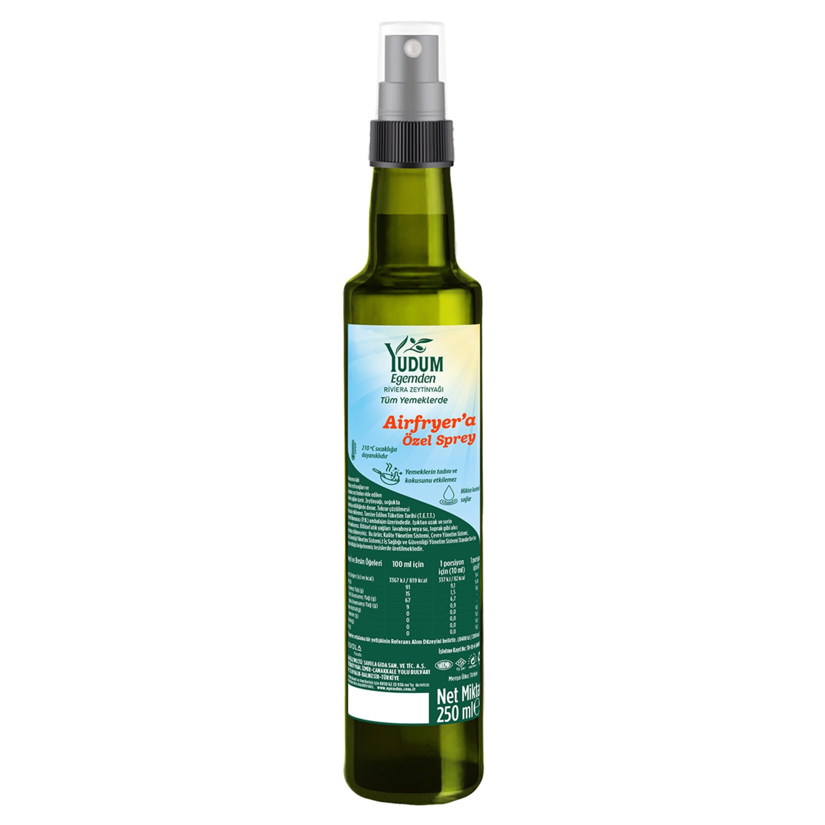 Yudum Egemden Sprey Riviera Zeytinyağı 250 Ml