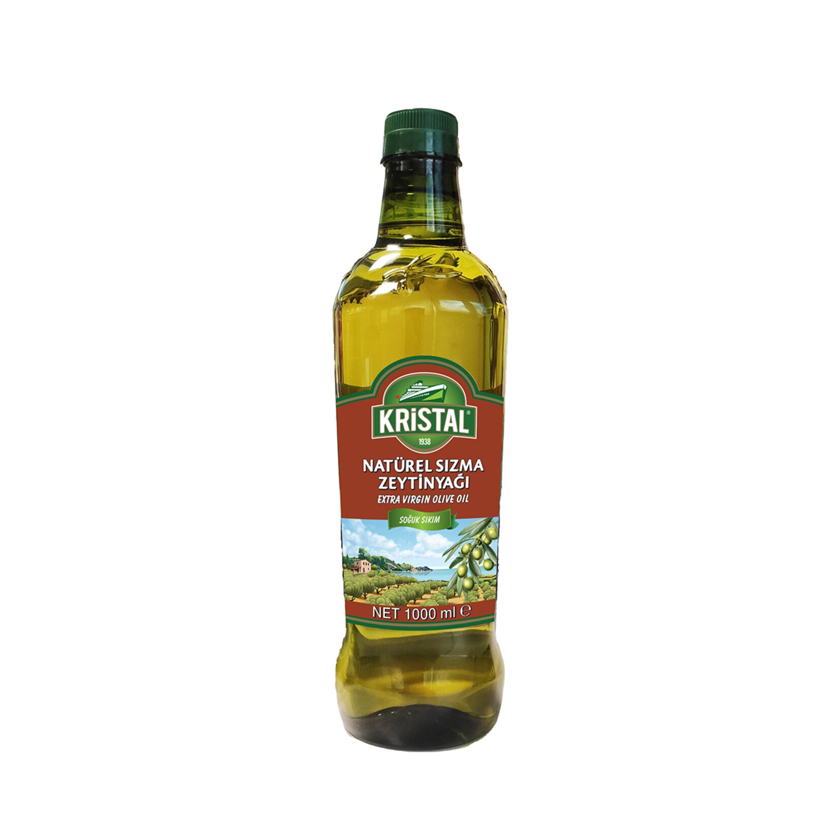 Kristal Naturel Sızma Zeytinyağı Dolgun Güçlü 1 Lt