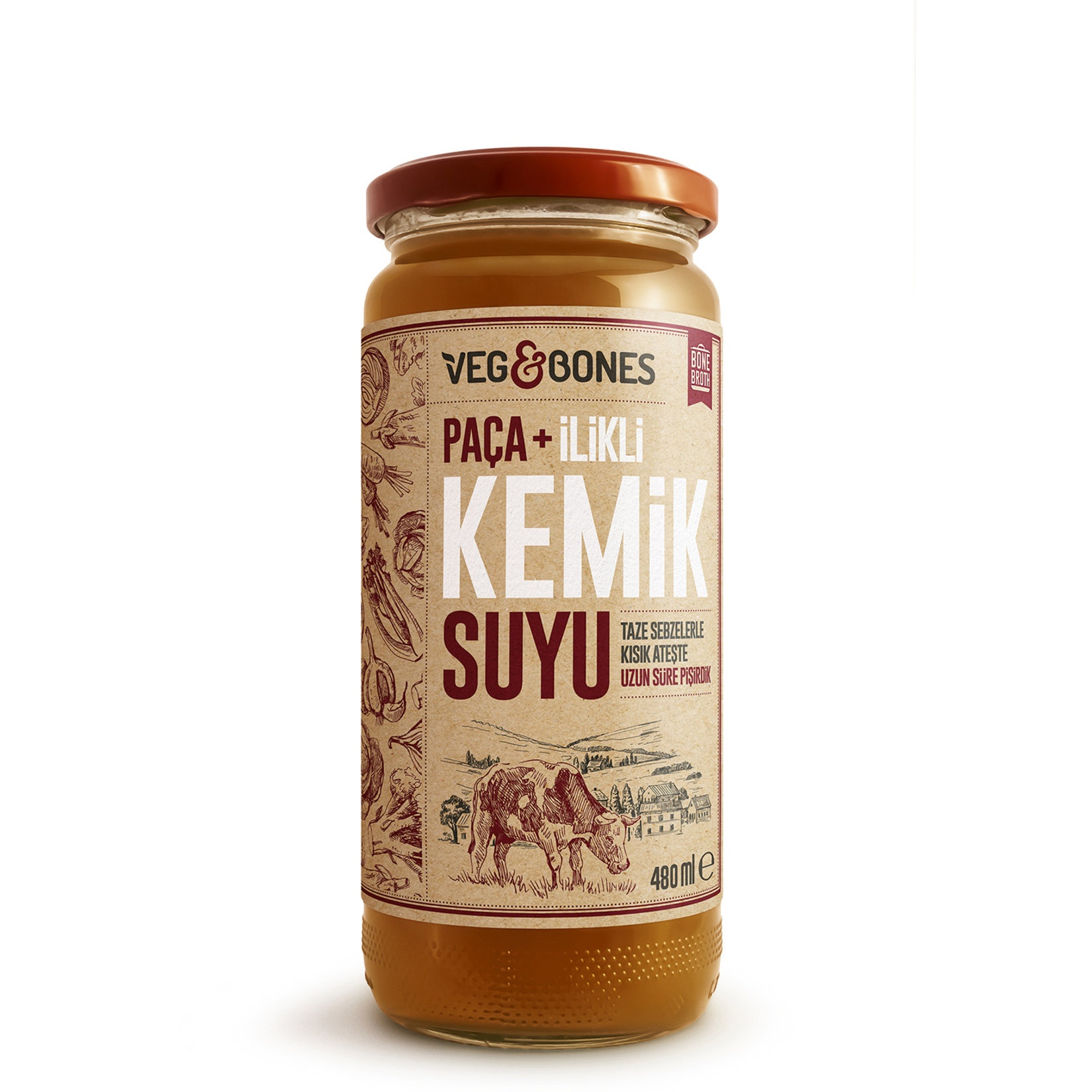 Veg&Bones İlikli Kemik Suyu 480 Ml