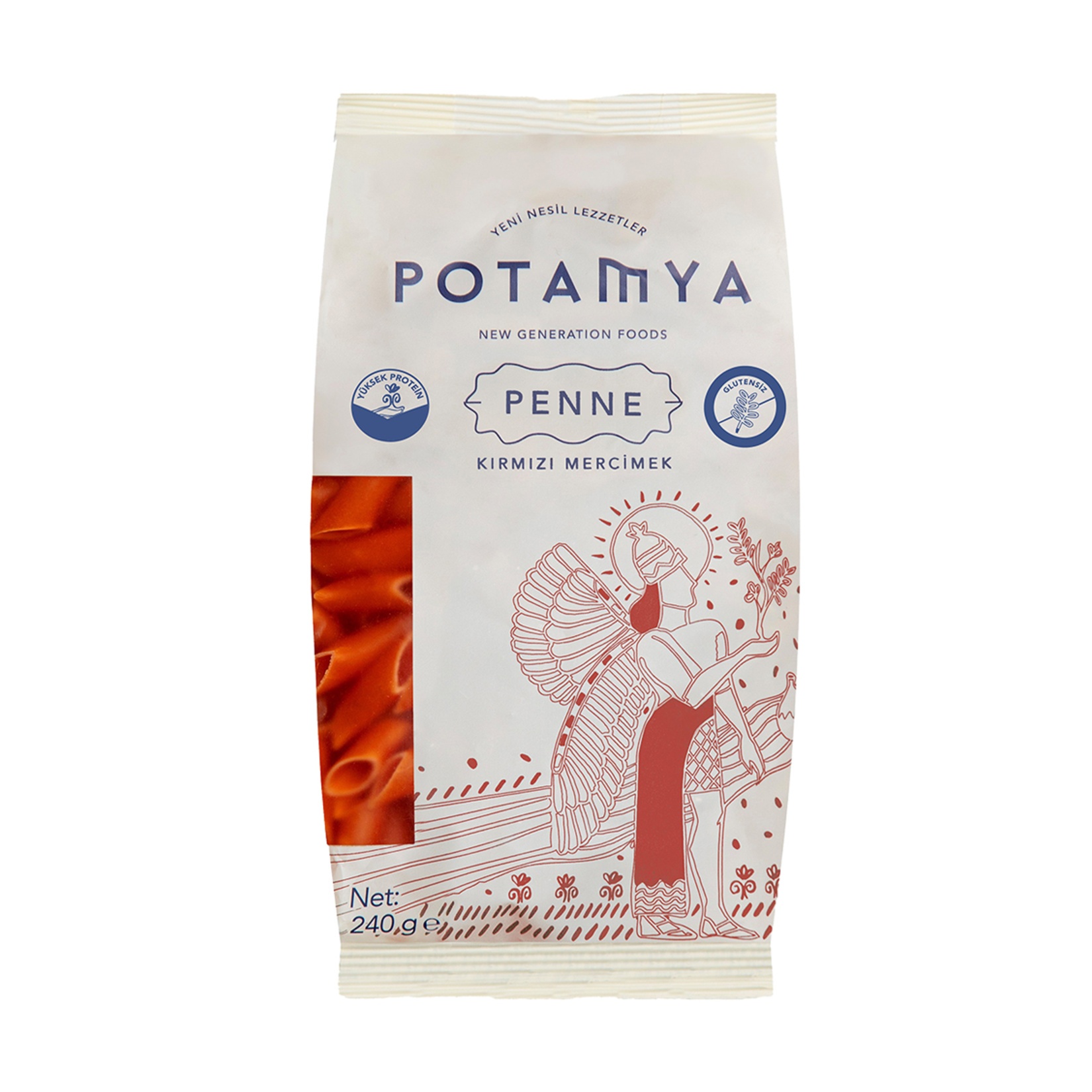 Potamya Glütensiz Kırmızı Mercimek Penne 240 Gr
