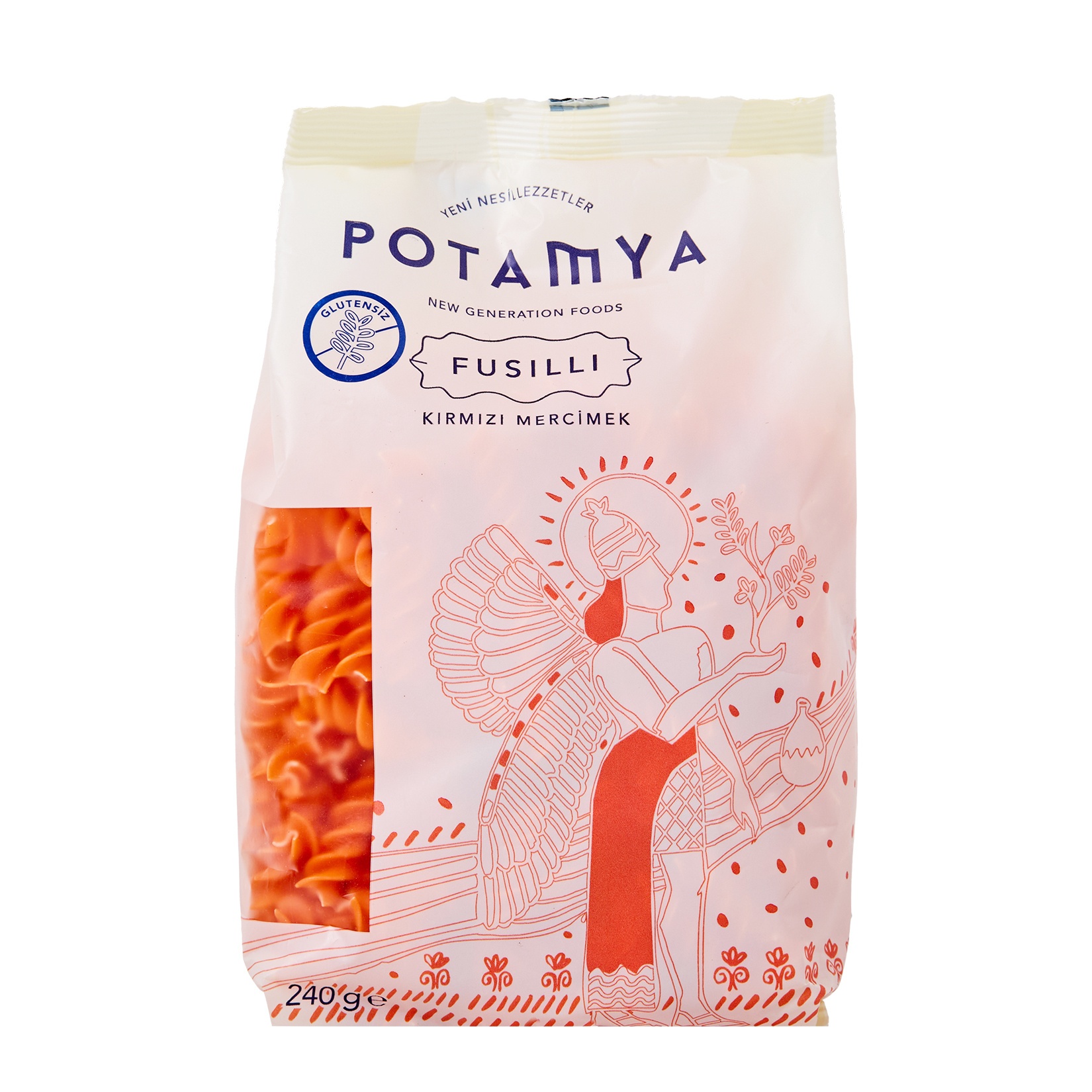 Potamya Kırmızı Mercimek Fusilli 240 Gr