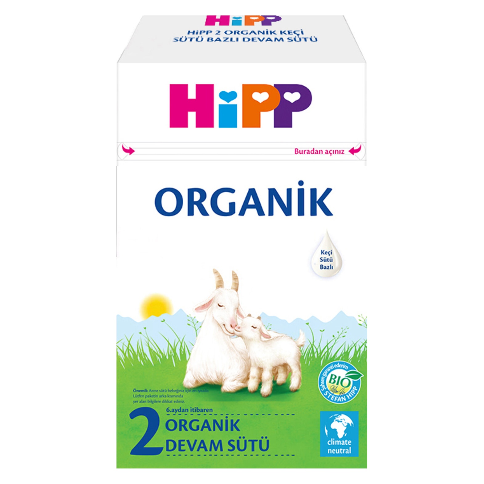 Hipp Organik Keçi Sütü Bazlı 2 Devam Sütü 400 Gr