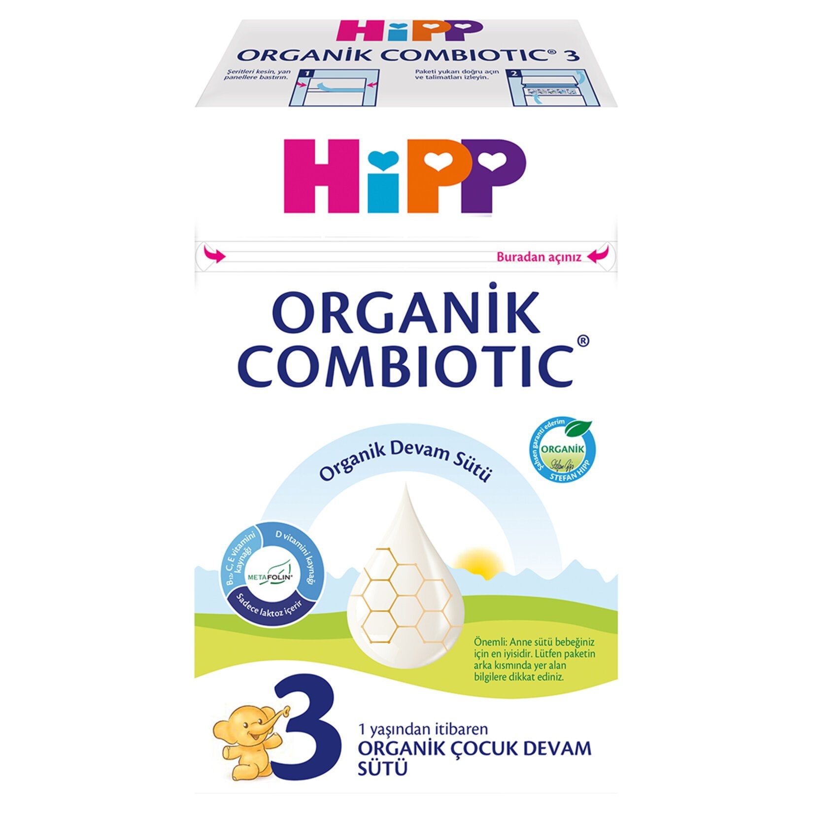 Hipp Organik Combiotic 3 Devam Sütü 600 Gr