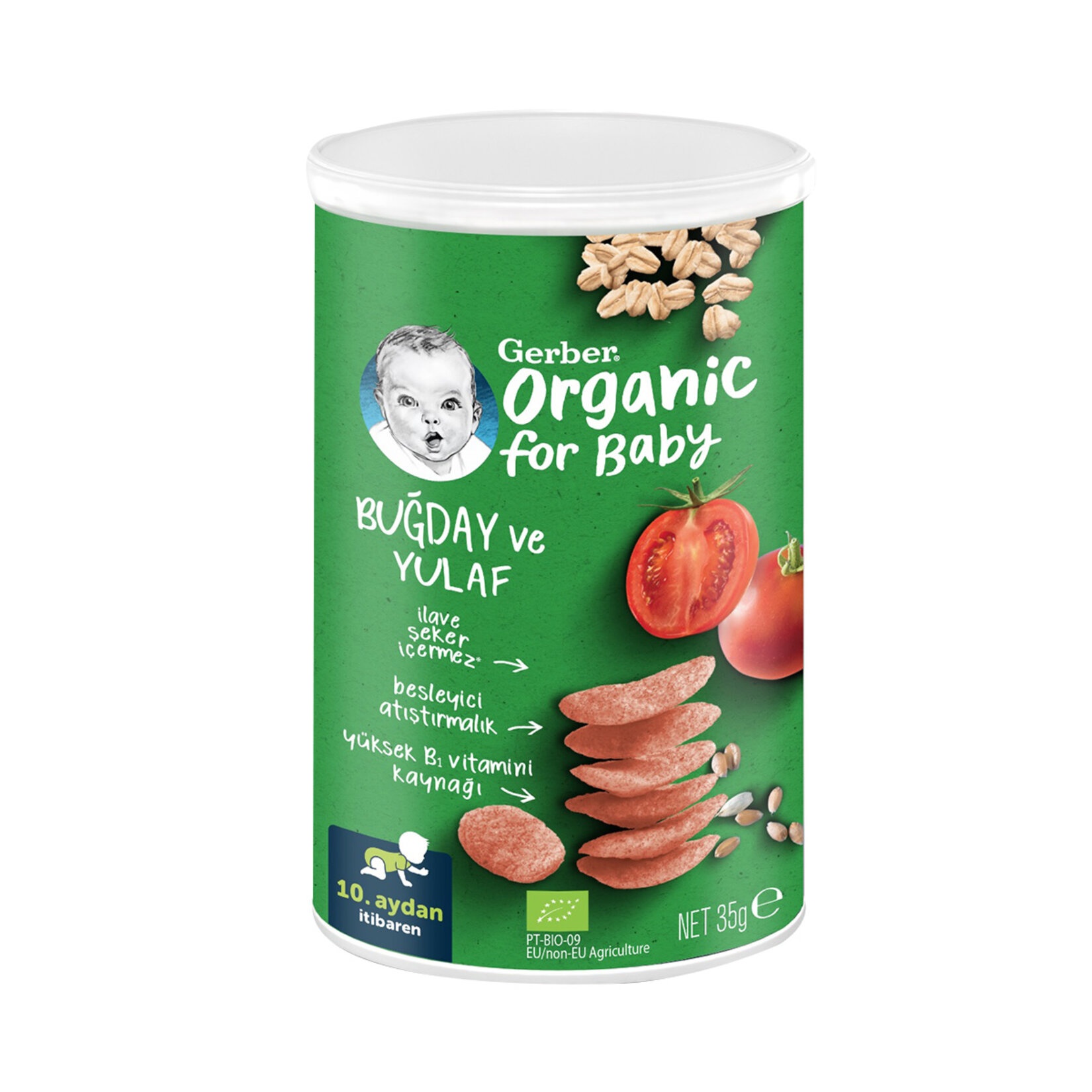 Gerber Organik Buğdaylı Yulaflı Kraker 35 Gr