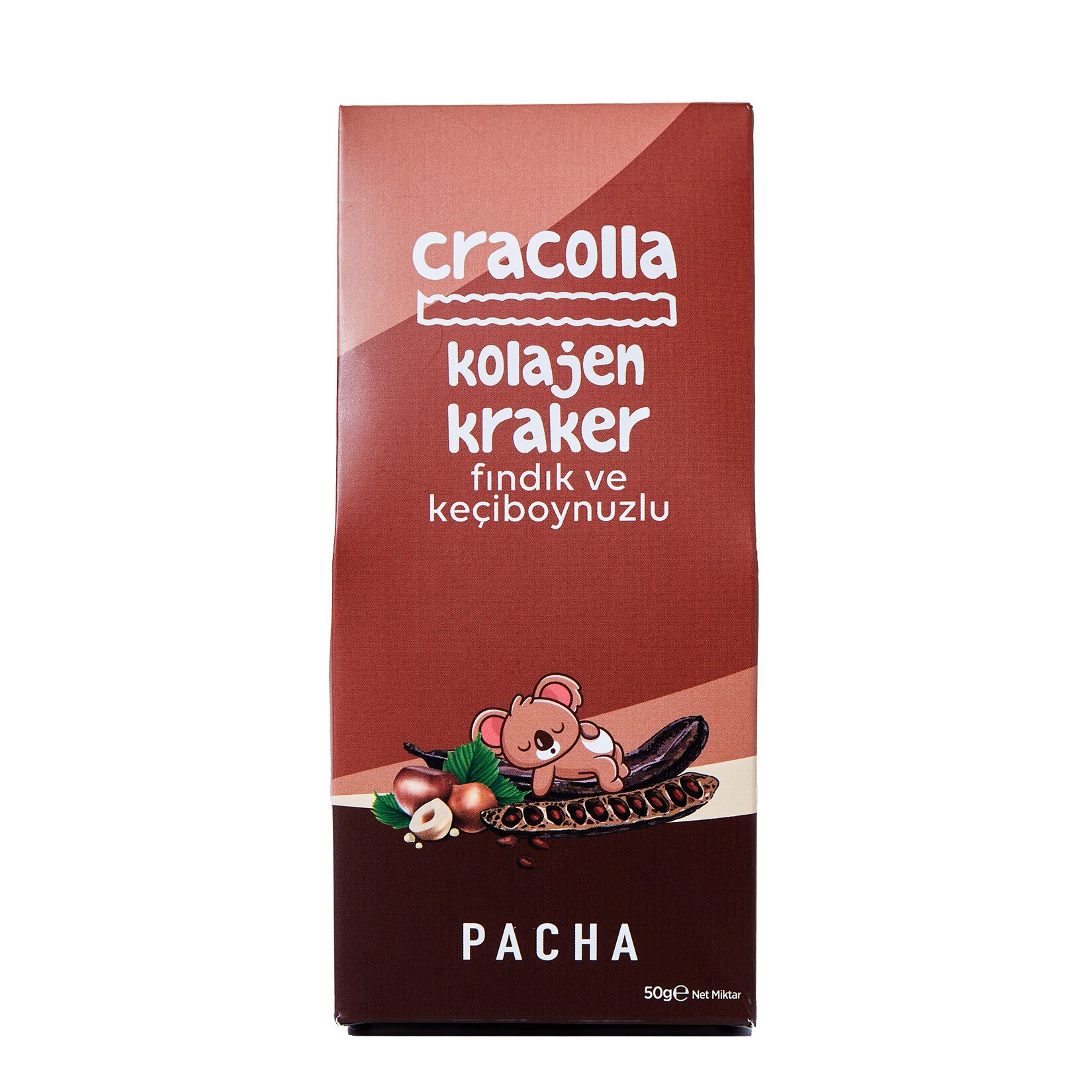 Pacha Kolajenli Kraker Keçiboynuzlu Fındıklı 50 Gr