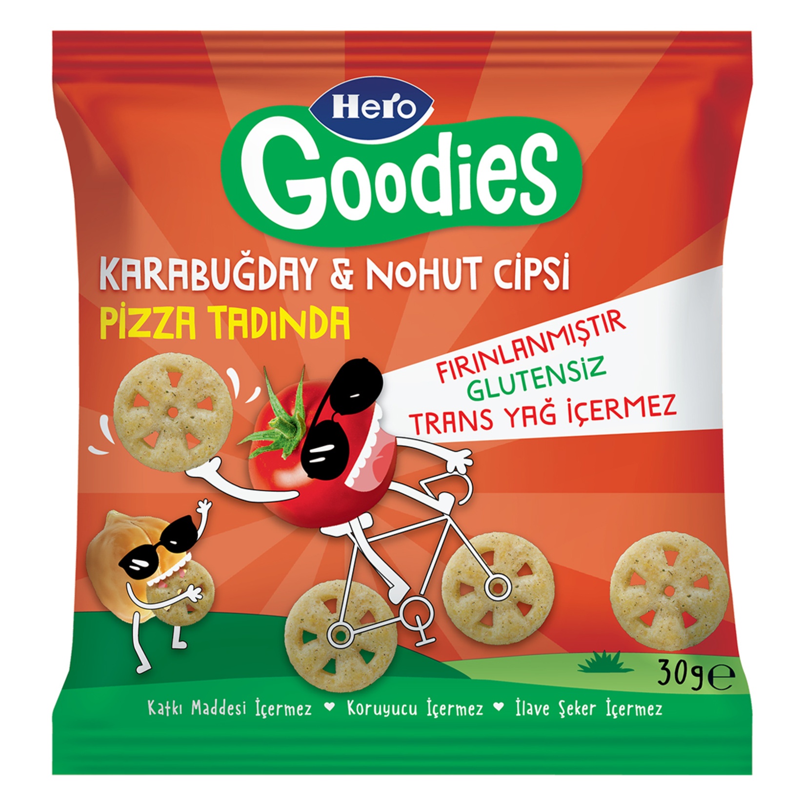 Hero Goodies Pizza Karabuğday Nohut Cipsi 30 Gr