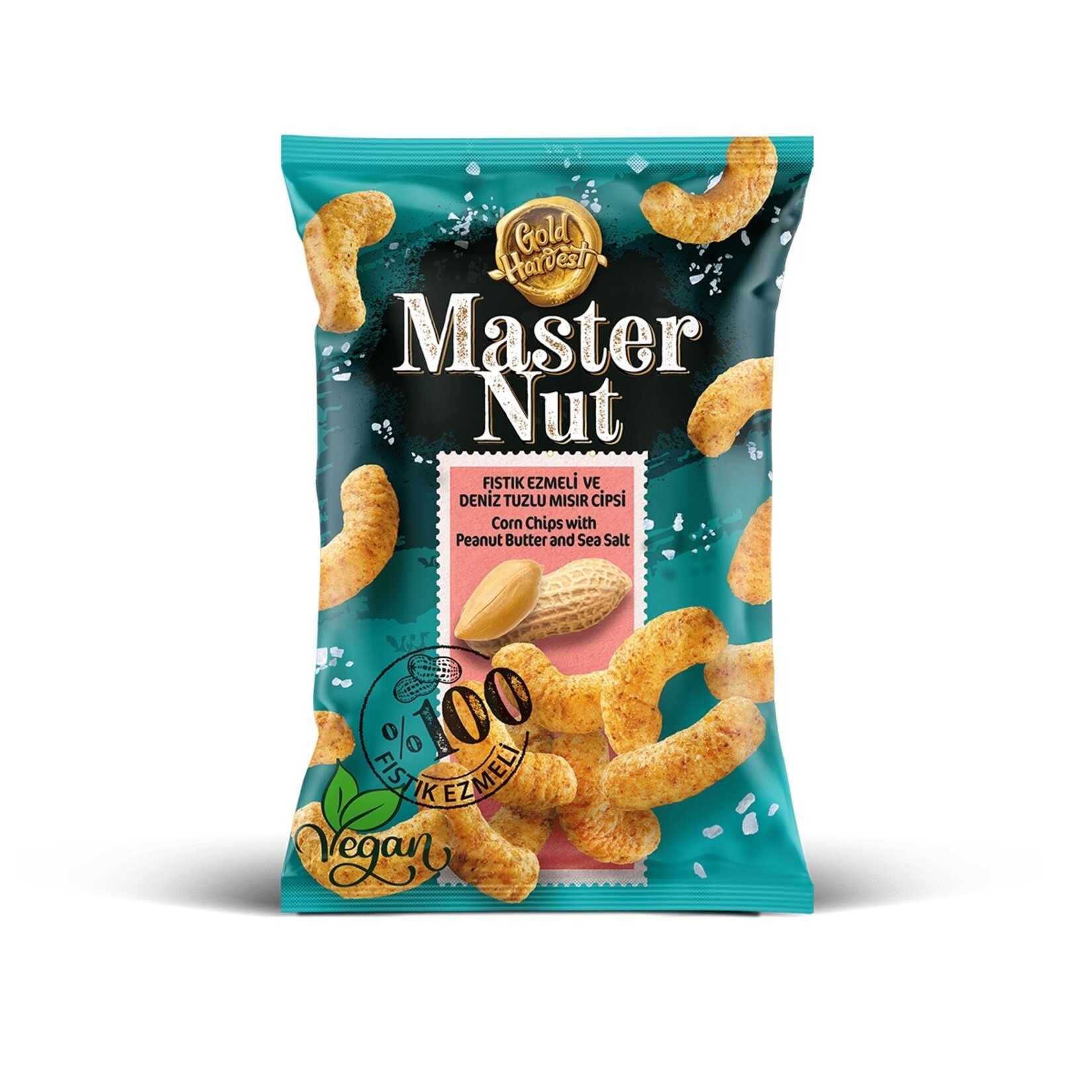 Master Nut Fıstık Ezmeli Deniz Tuzlu Mısır Cipsi 165 Gr