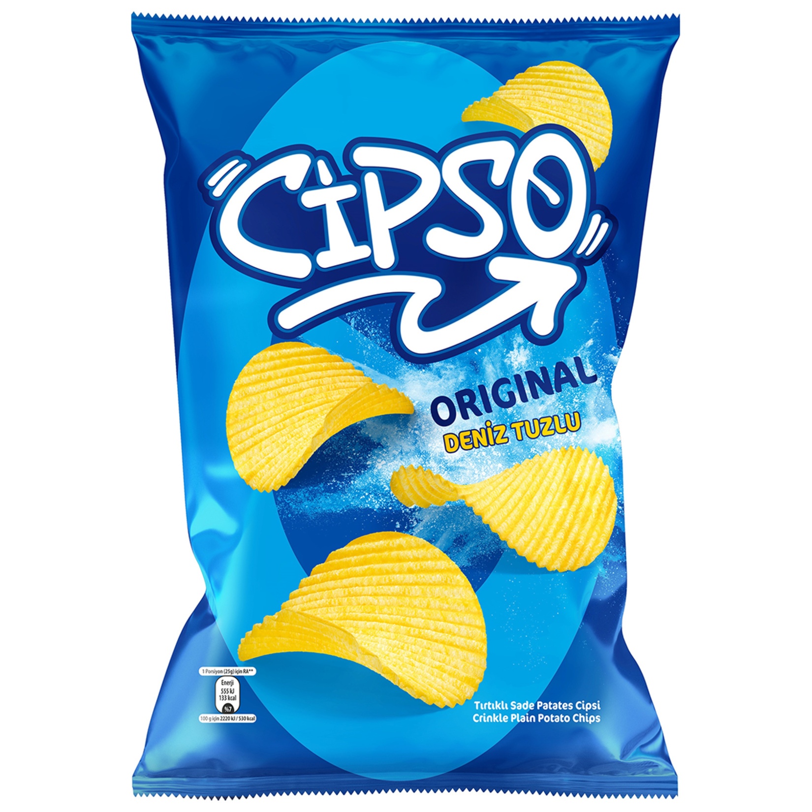 Cipso Tırtıklı Original Deniz Tuzlu Patates Cipsi 160 Gr