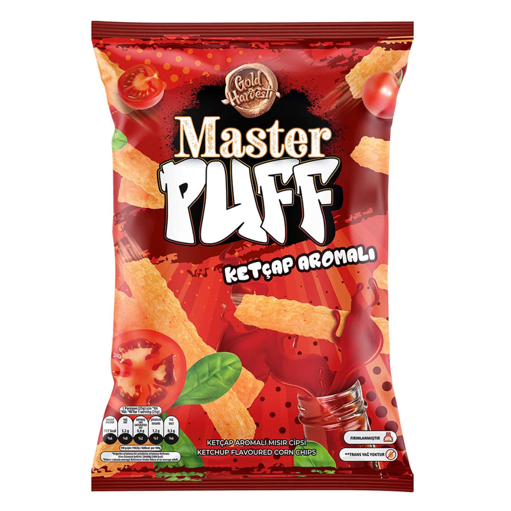 Master Puff Ketçap Çeşnili Mısır Çerezi 90 Gr