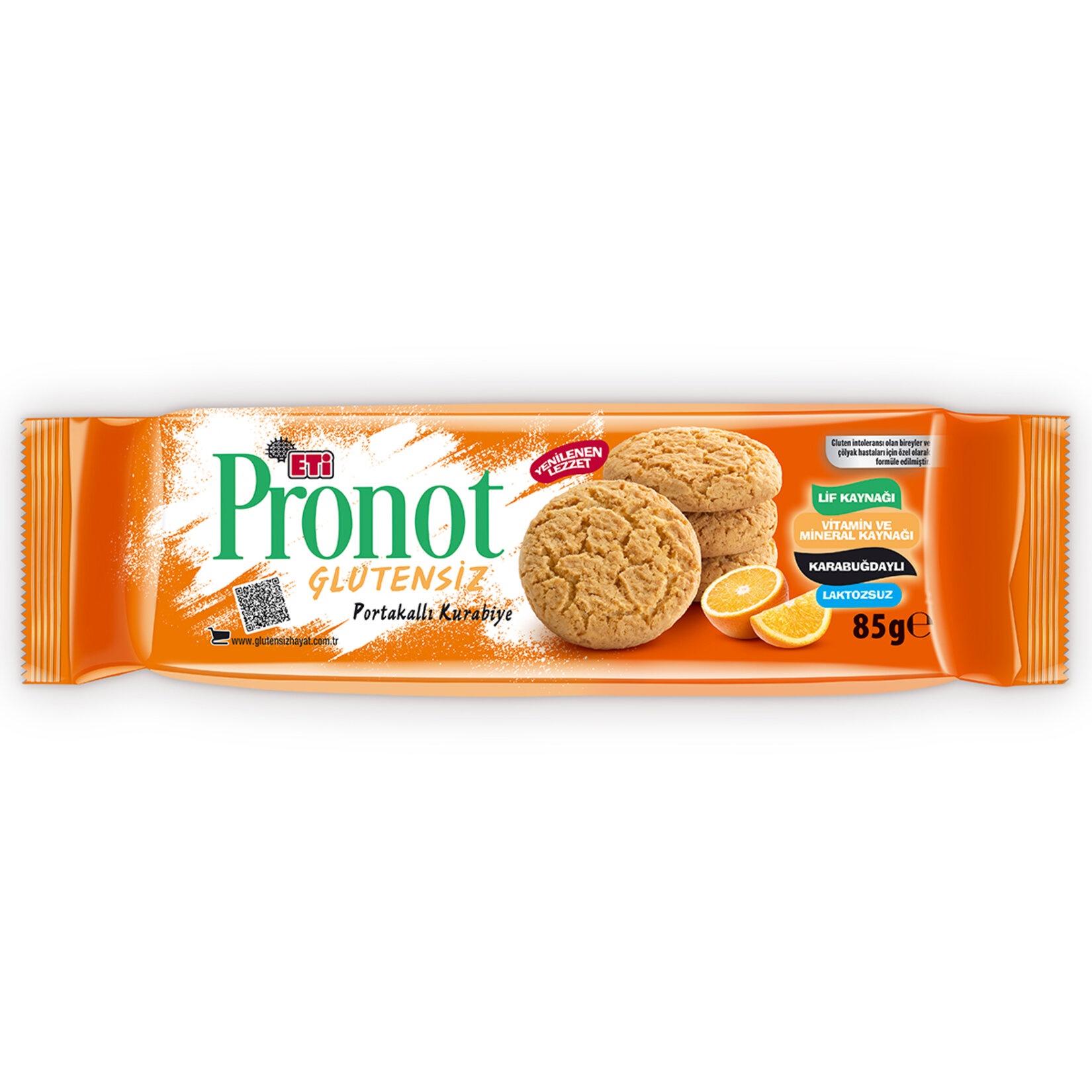 Eti Pronot Glutensiz Portakallı Kurabiye 85 Gr