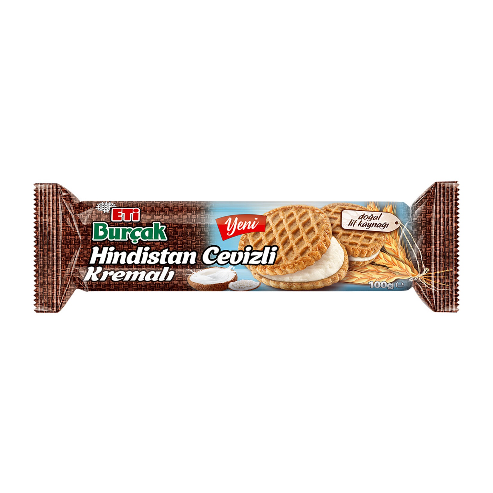 Eti Burçak Hindistan Cevizli Kremalı Yulaflı Bisküvi 100 Gr