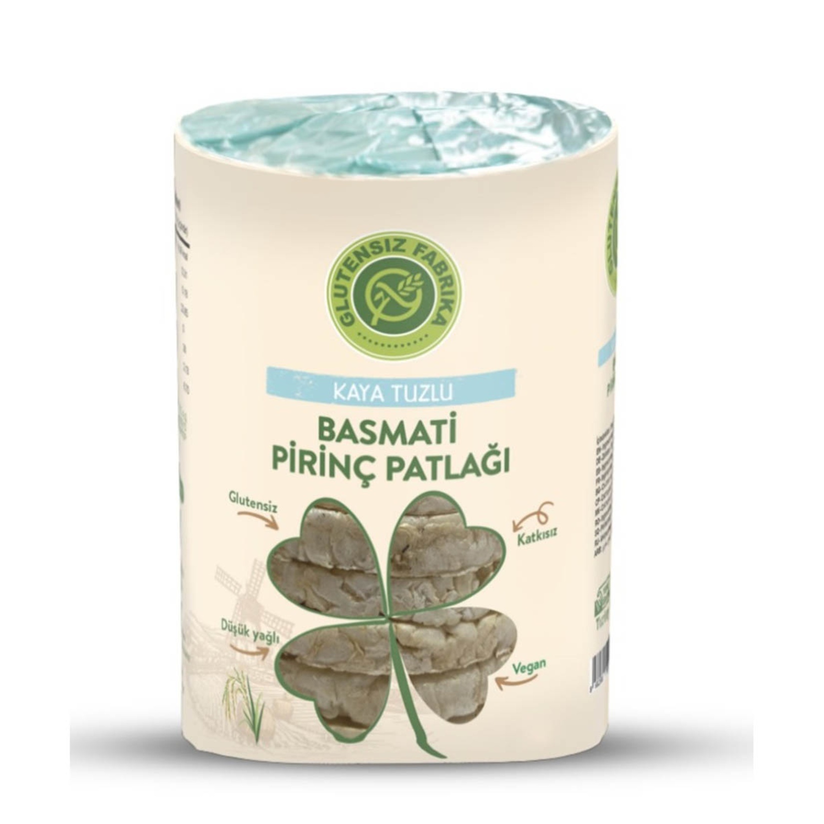 Glutensiz Fabrika Karbonatlı Tuzlu Basmati Pirinç Patlağı 90 Gr