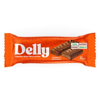 Delly Çikolata Kaplı Meyveli Bar Badem Portakal 35 Gr