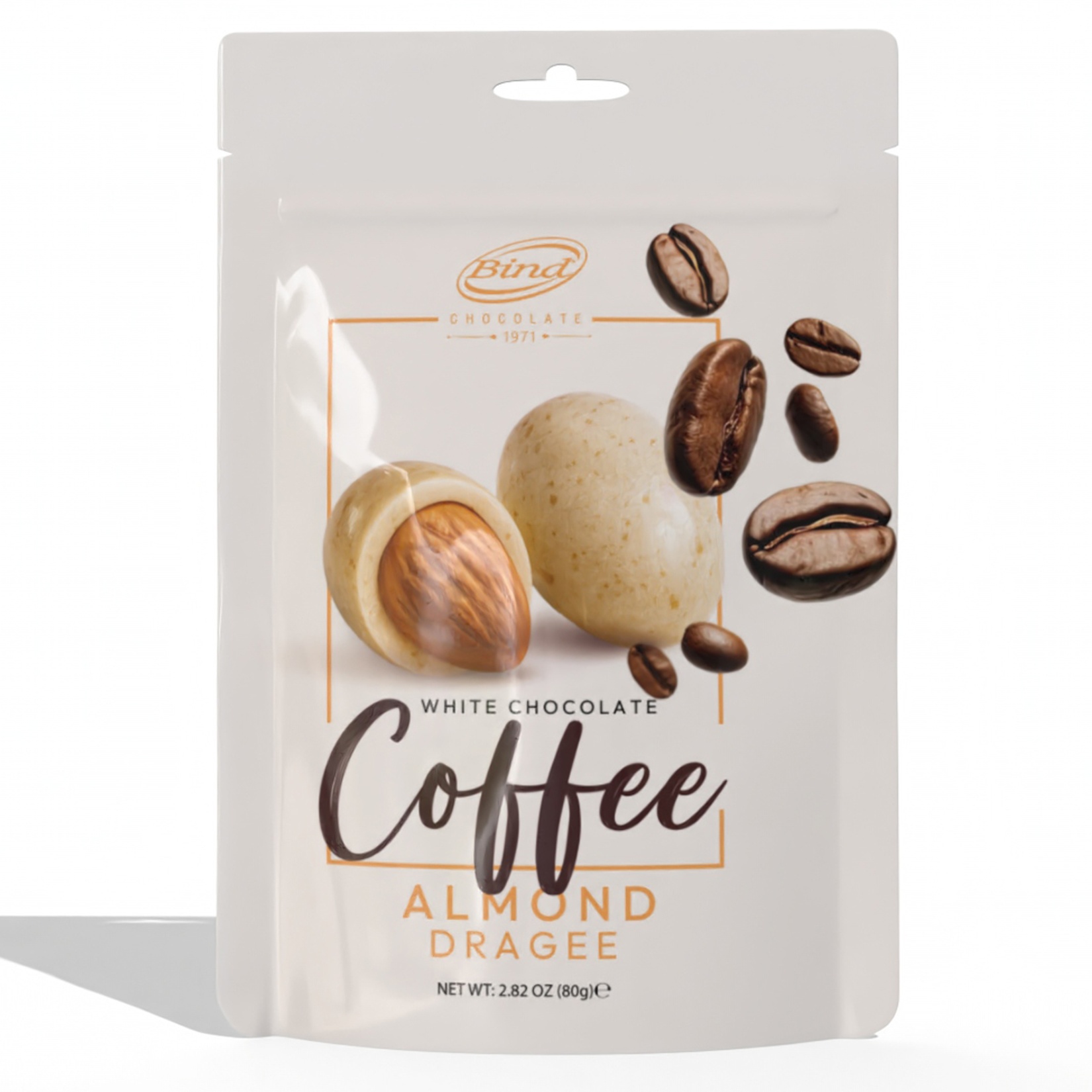 Bind Kahveli Beyaz Çikolata Kaplı Badem Draje 80 Gr